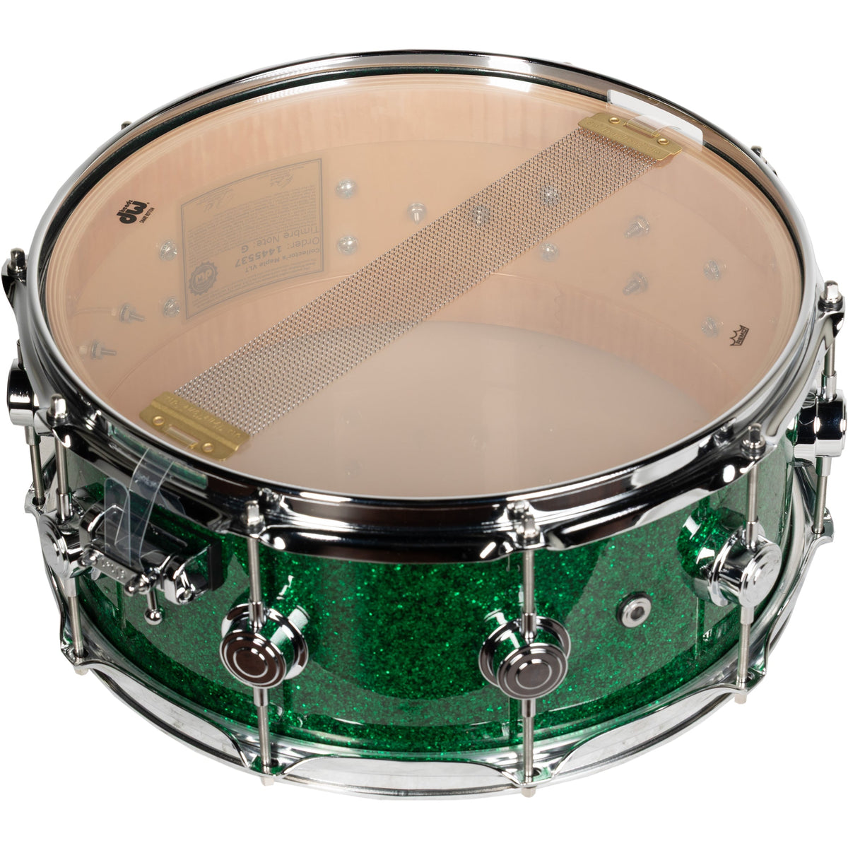 Drum Workshop Collectors Series 6x14 Snare Drum - Green Glass - View 4 | MusicMarket