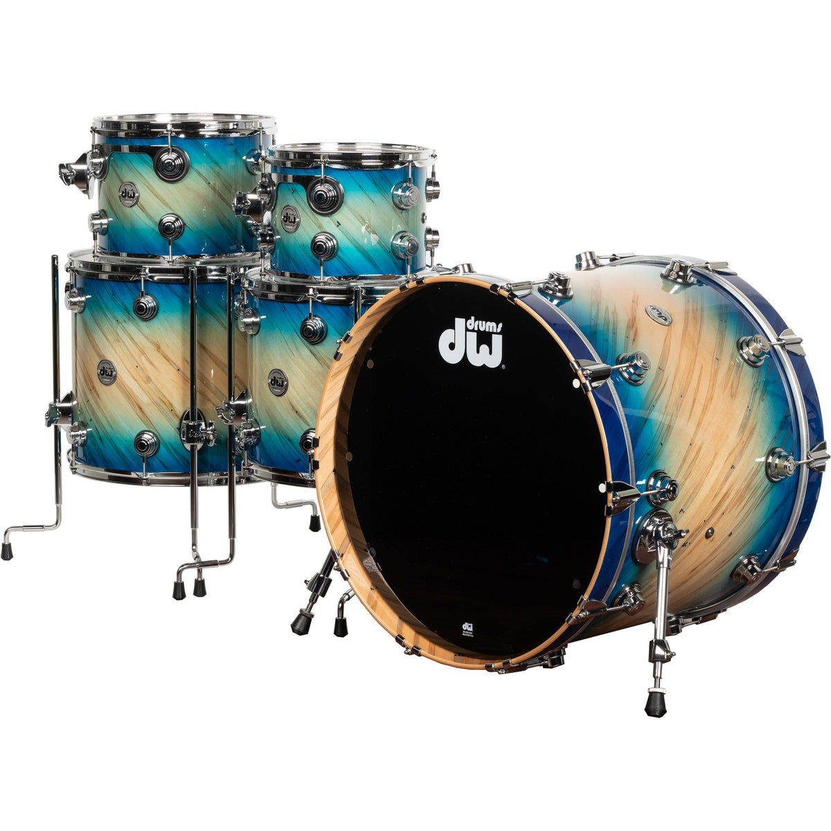 Drum Workshop Collectors Series 5-Piece Shell Kit - Carl Allen Burst/Twisted Mineral Maple - View 2 | MusicMarket
