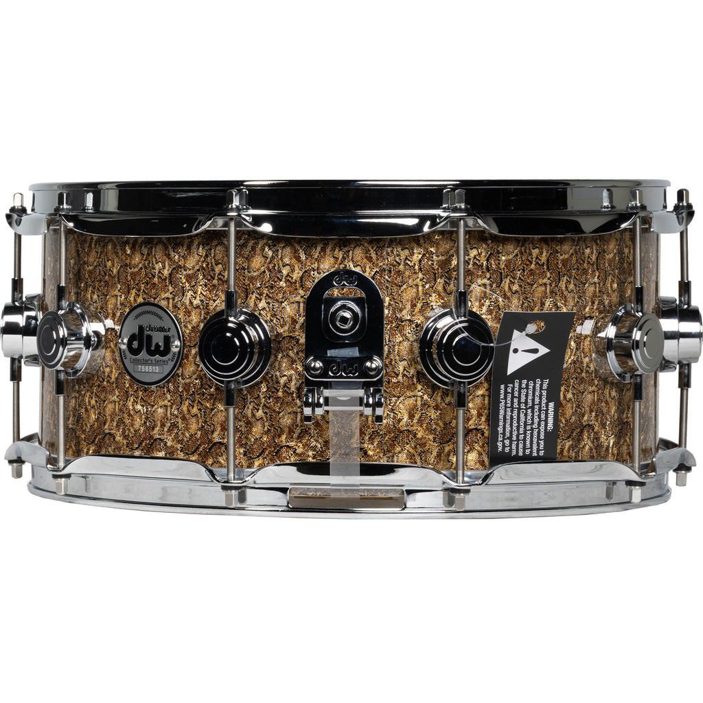 Drum Workshop Collectors Series 6x14 Snare Drum - Gold Boa - View 2 | MusicMarket