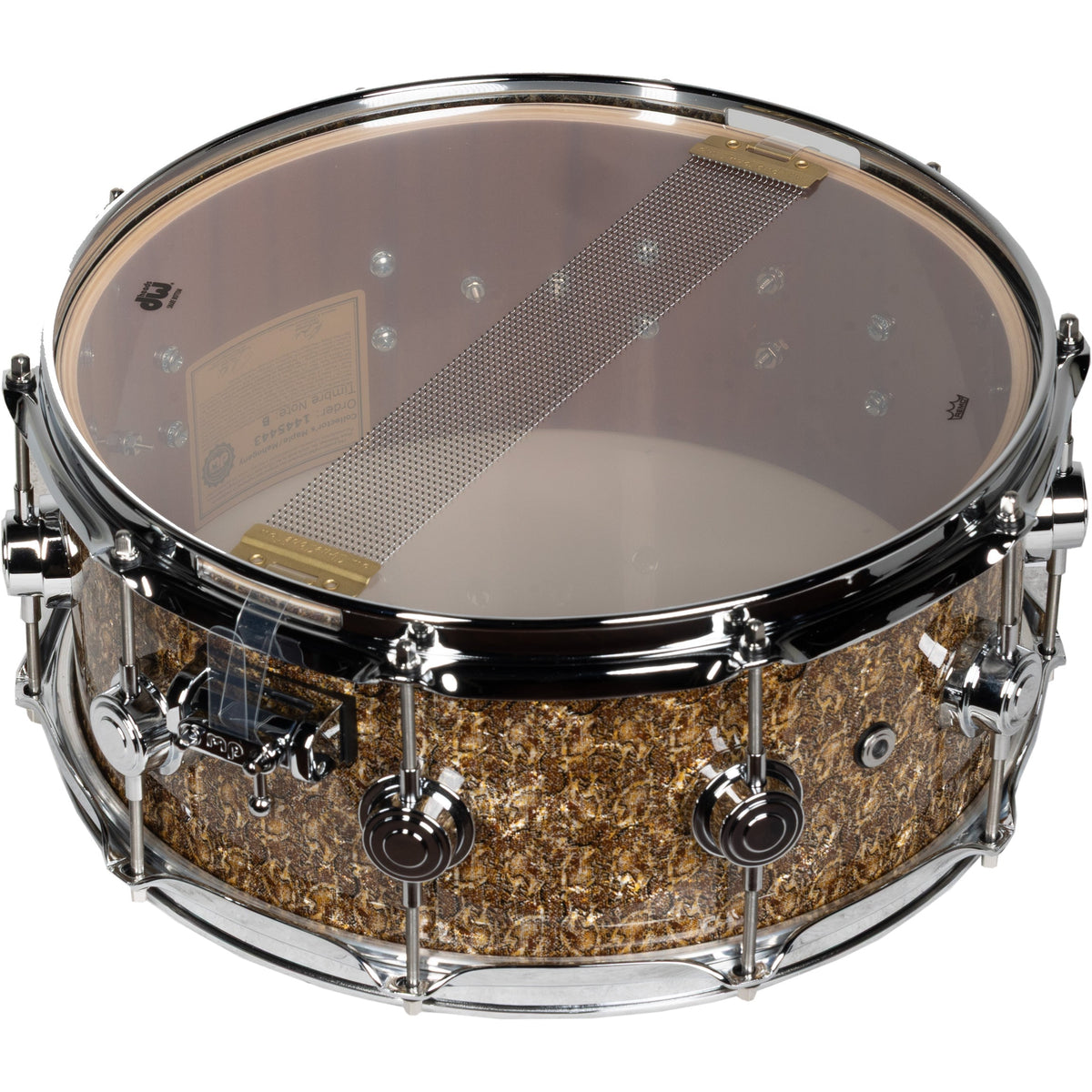 Drum Workshop Collectors Series 6x14 Snare Drum - Gold Boa - View 4 | MusicMarket