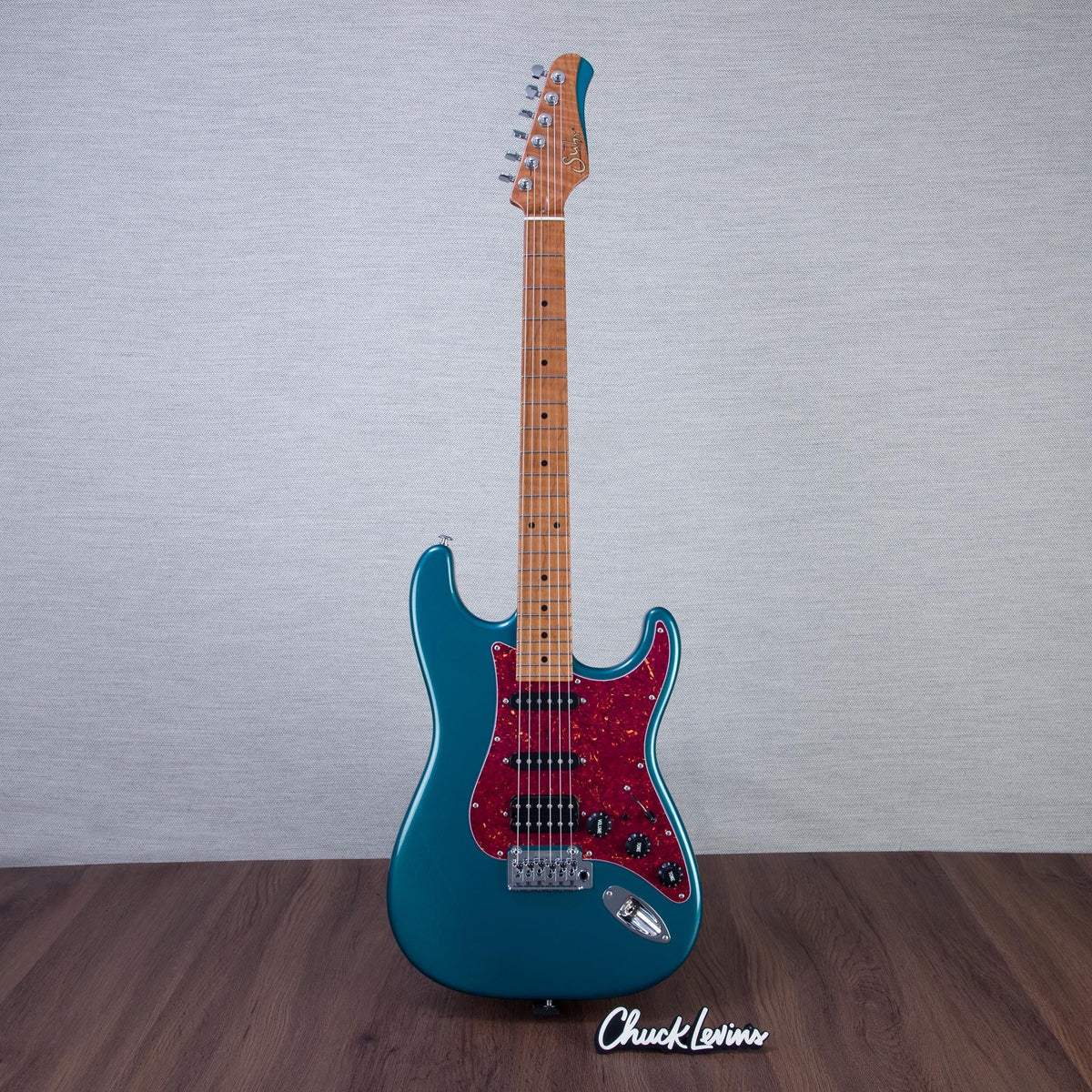 Suhr Limited Edition Classic S Antique Metallic Electric Guitar - Ocean Turquoise Metallic - #78113 - View 2 |