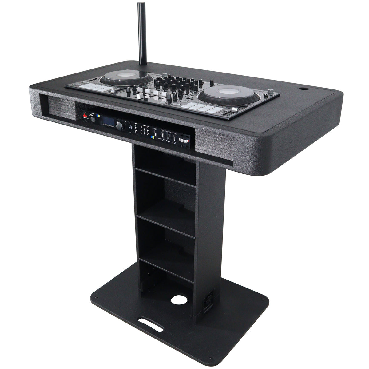 ProX XZF-DJCTBL Control Tower DJ Podium for Pioneer DDJ-REV7 XDJ-XZ FLX10 RANE Four - Black Finish - View 8 |