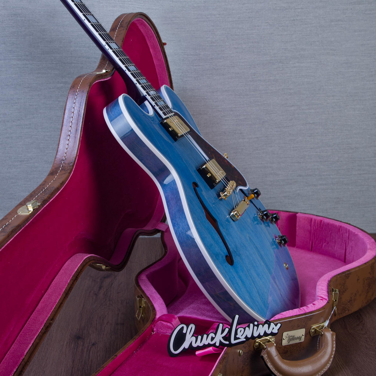 Gibson Custom Shop 59' ES-335 Slim Neck Semi-Hollowbody Electric Guitar - Blue Water - #A960305 - View 9 | MusicMarket