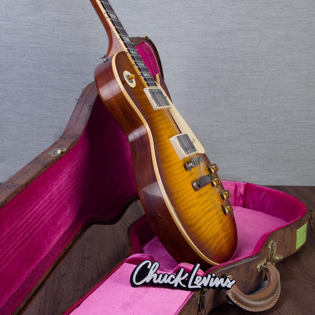 Gibson Custom Shop Murphy Lab 1959 Les Paul Standard Reissue Electric Guitar - Heavy Aged Golden Poppy Burst -