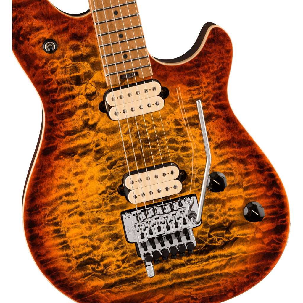 EVH Wolfgang Special QM Electric Guitar -Baked Maple Fingerboard, Tiger Eye Glow - View 4 | MusicMarket