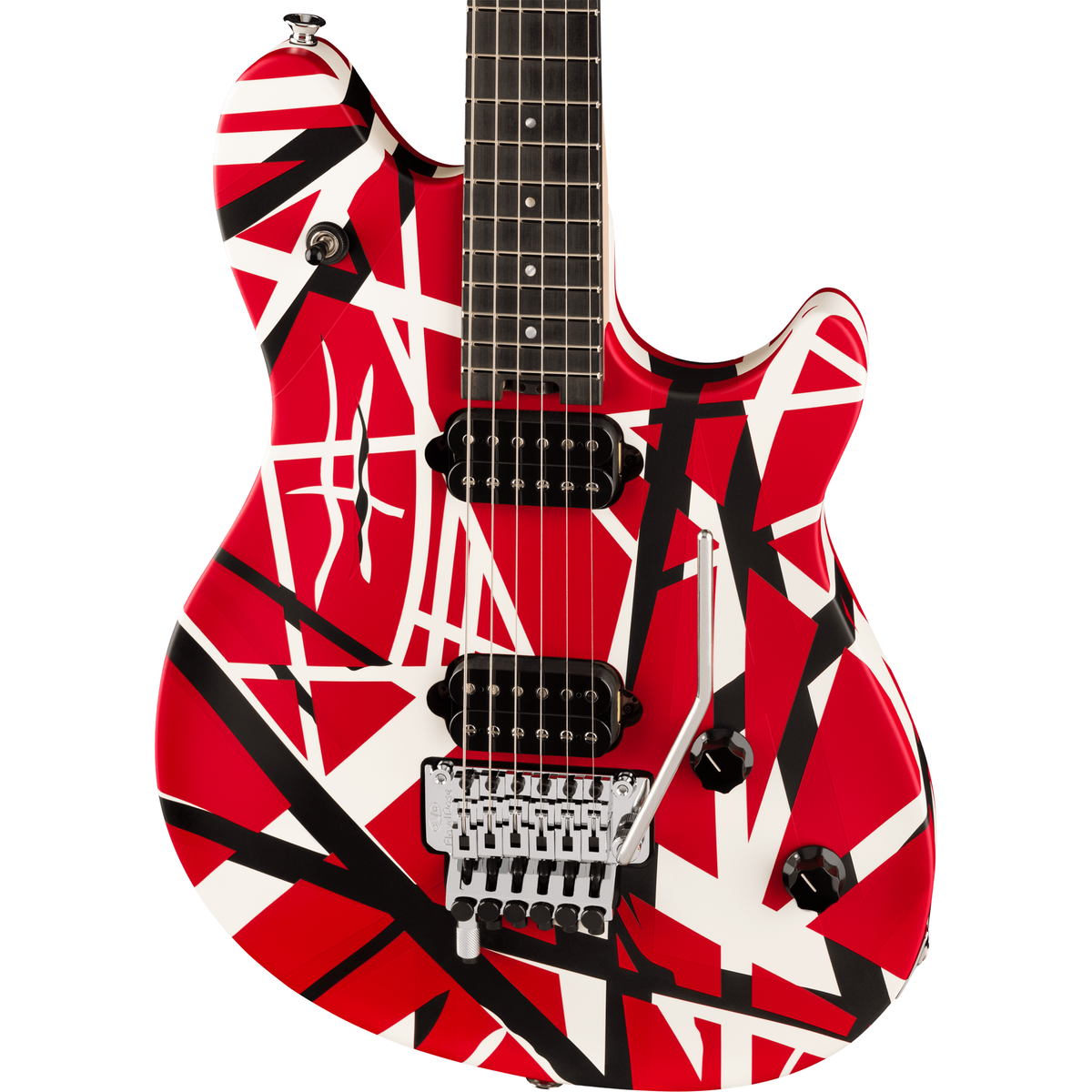 EVH Wolfgang Special Striped Series Electric Guitar - Red, Black, and White - MusicMarket