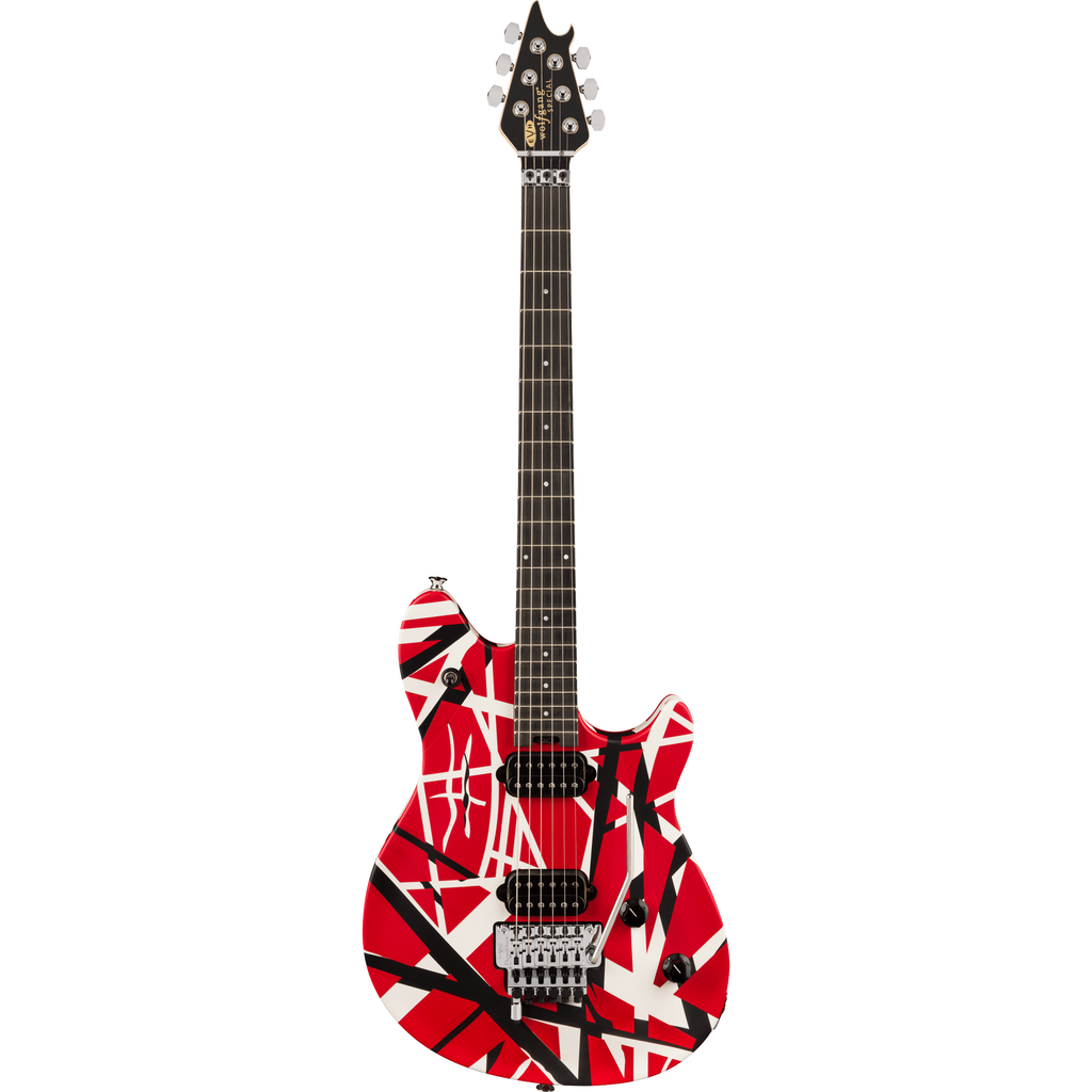 EVH Wolfgang Special Striped Series Electric Guitar - Red, Black, and White - View 2 | MusicMarket