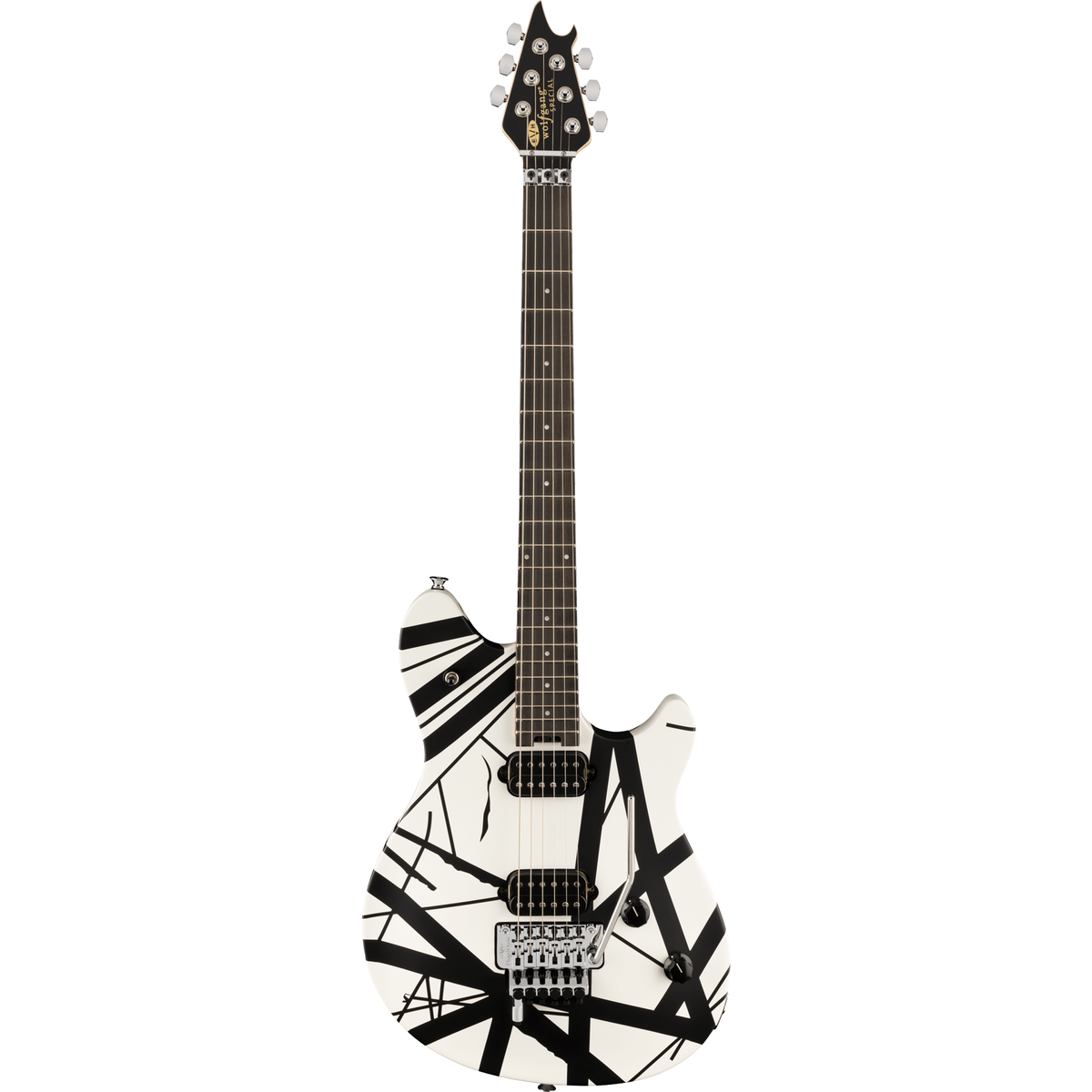 EVH Wolfgang Special Striped Series Electric Guitar - Black and White - View 2 | MusicMarket