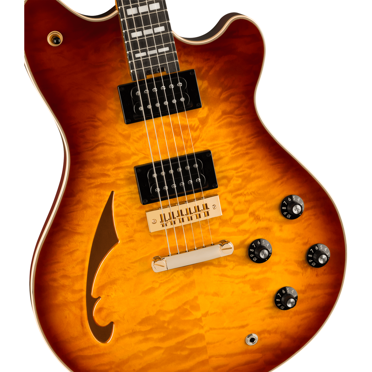 EVH SA-126 Special, QM Semi-Hollow Electric Guitar - Tobacco Sunburst - View 5 | MusicMarket