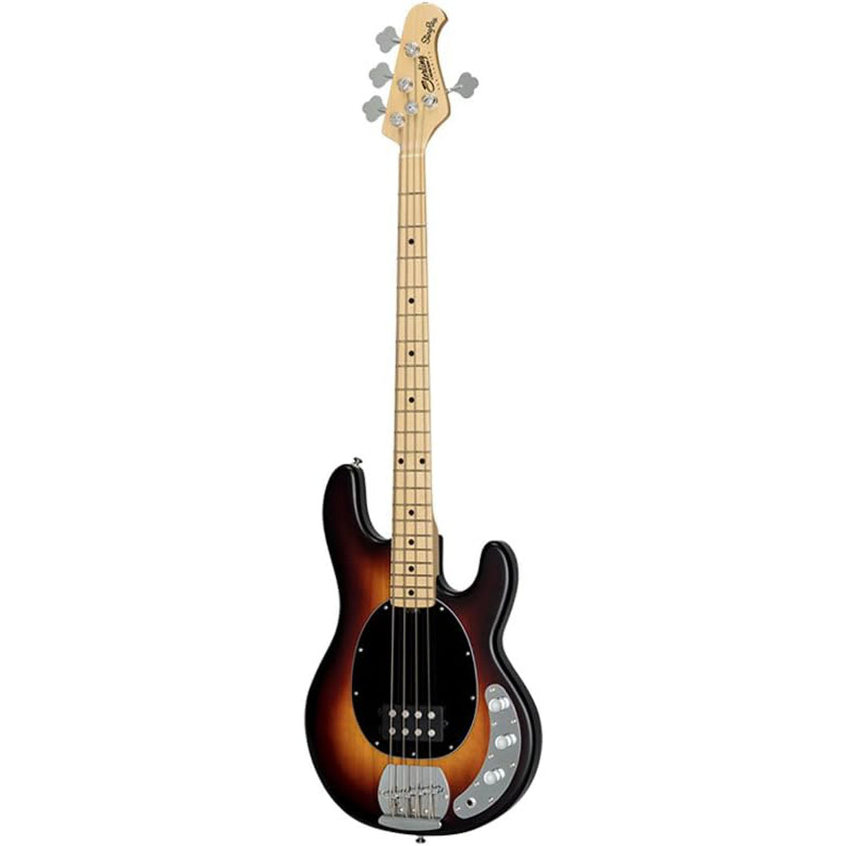 Sterling by Music Man StingRay Ray4 Bass Guitar - Vintage Sunburst Satin - View 2 | MusicMarket