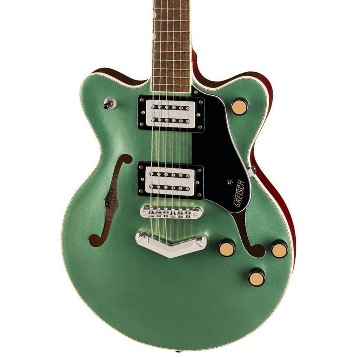 Gretsch G2655 Streamliner Center Block Jr. Double-Cut Semi-hollowbody Guitar - Steel Olive - MusicMarket