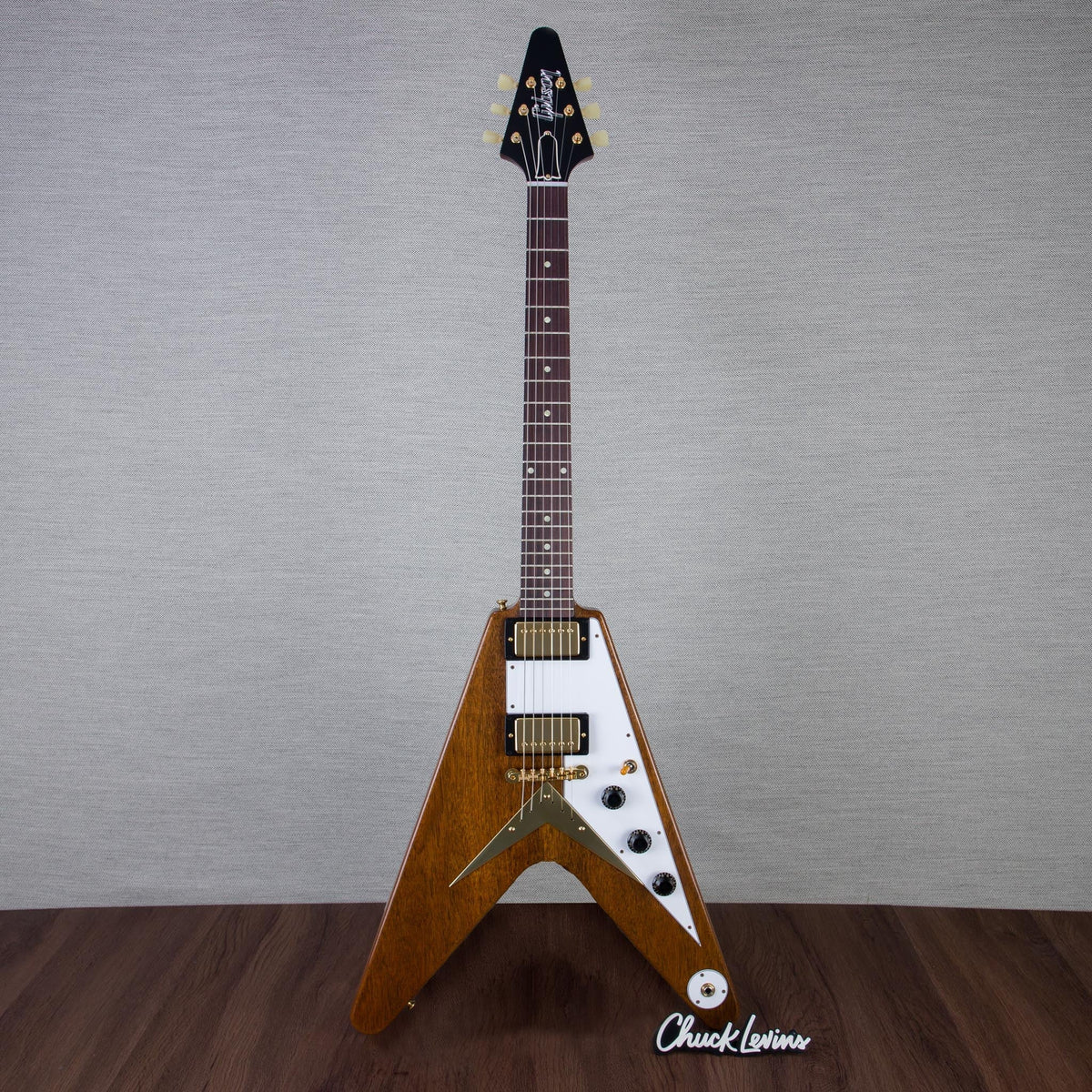 Gibson Custom Shop 1958 Mahogany Flying V Reissue Electric Guitar - Antique Natural - #851115 - View 2 | MusicMarket