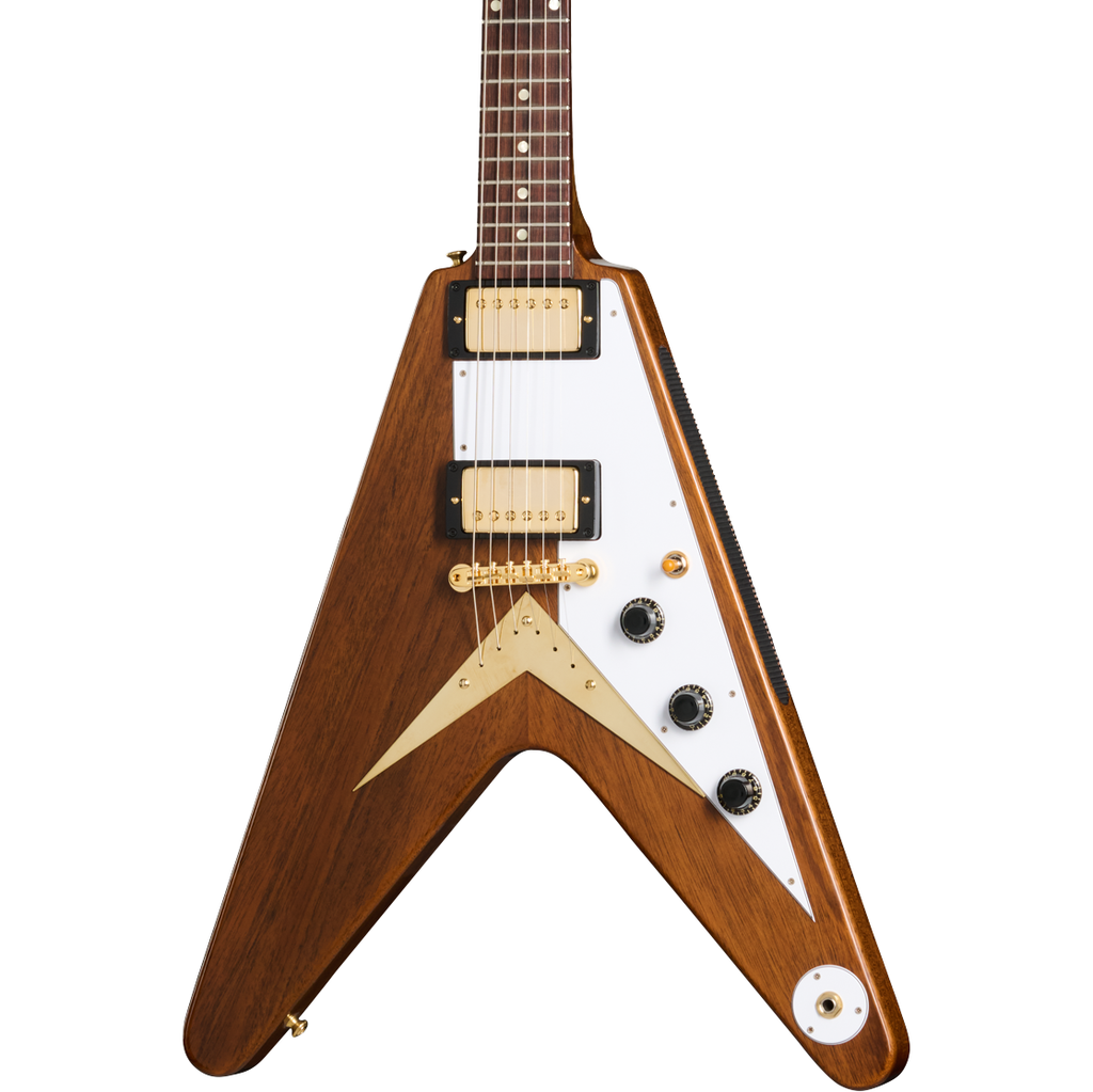 Gibson Custom 1958 Mahogany Flying V Reissue VOS Electric Guitar - Antique Natural - MusicMarket
