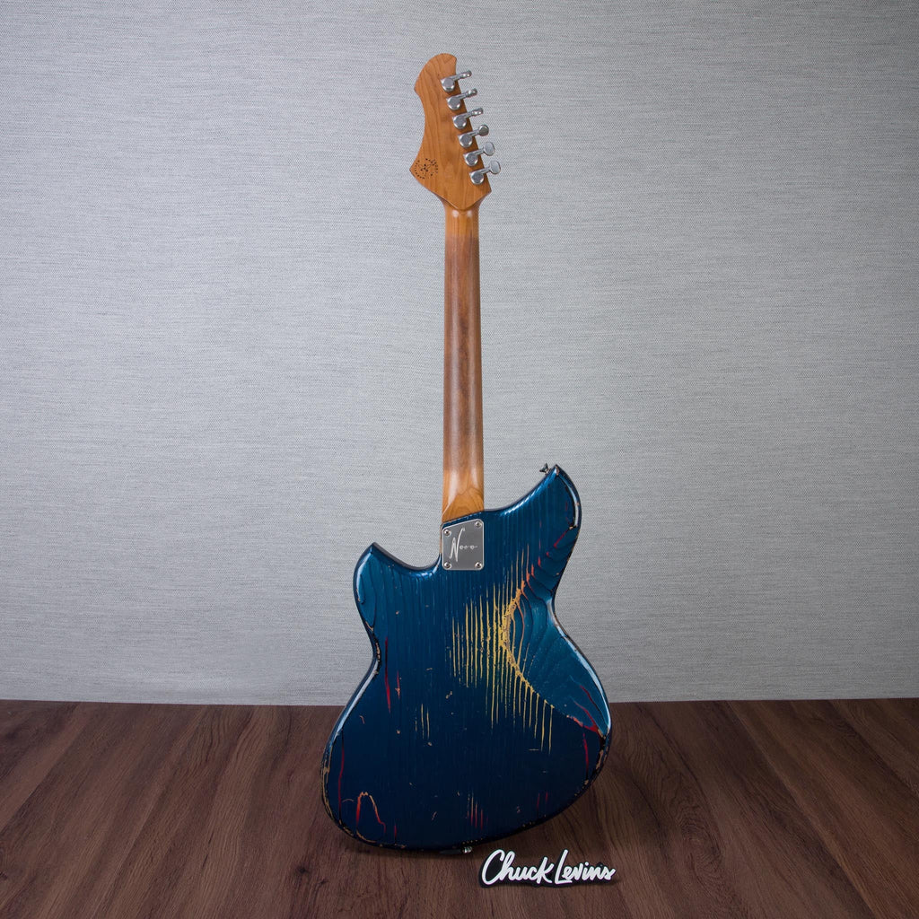 Novo Guitars Serus J Electric Guitar - FOF Lake Como Blue over 64 3-Tone Burst - #26097 - View 6 | MusicMarket
