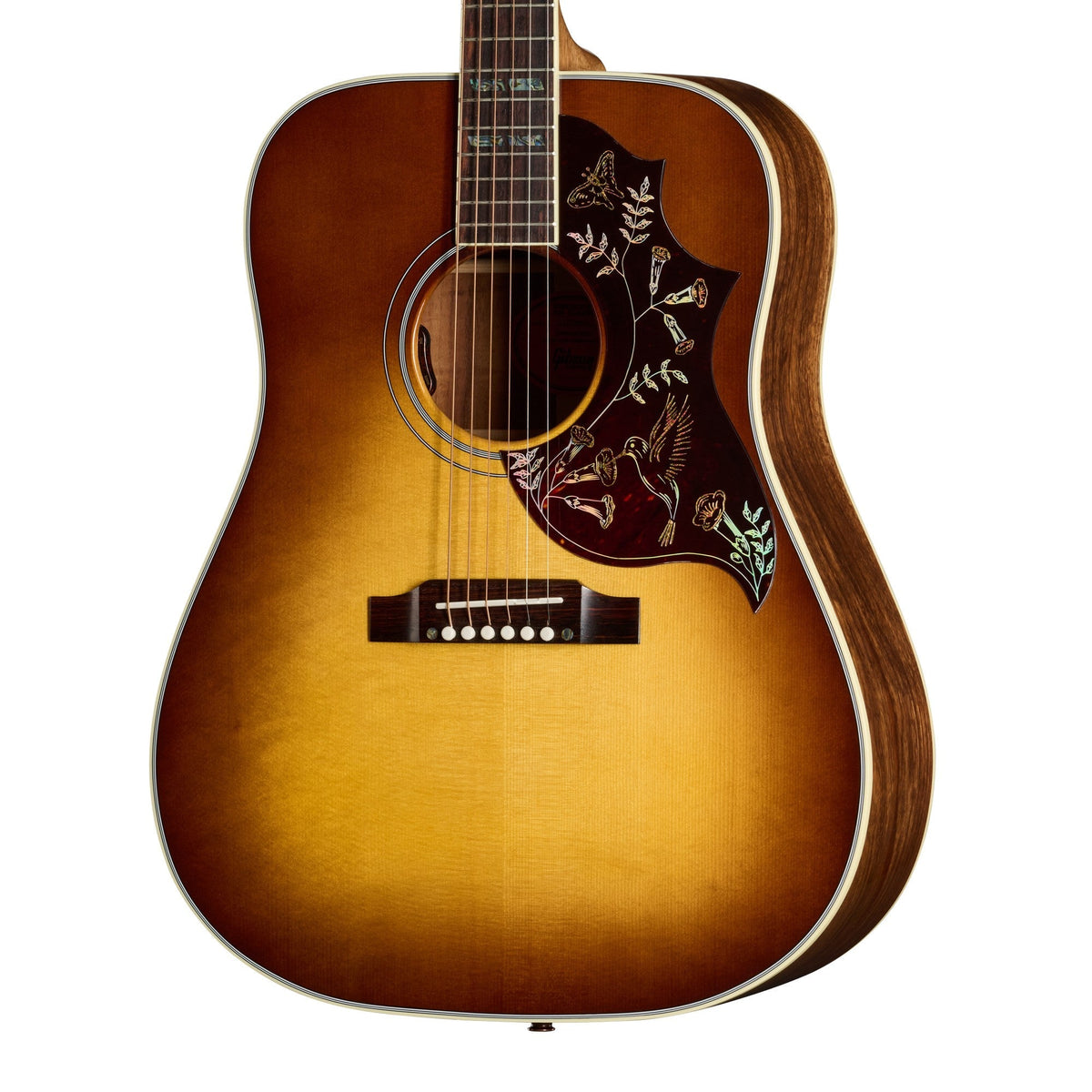 Gibson Custom Shop Hummingbird Elegant Koa Acoustic Electric Guitar - Honey Burst - View 3 | MusicMarket