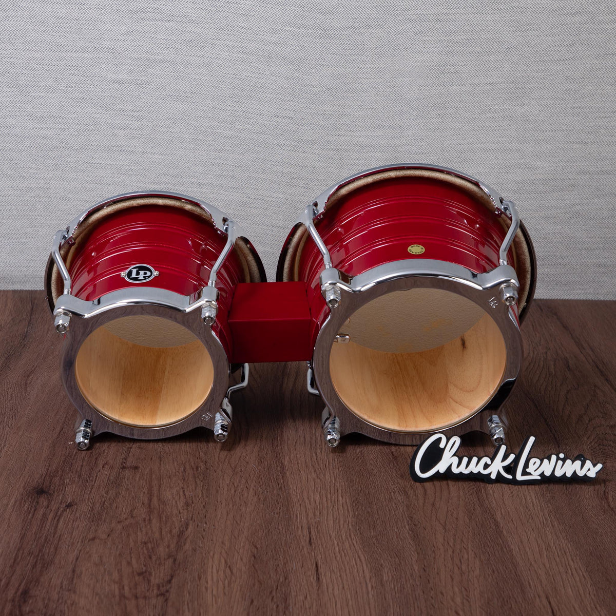 LP Generation II Bongos - Wine Red with Chrome Hardware - View 5 | MusicMarket