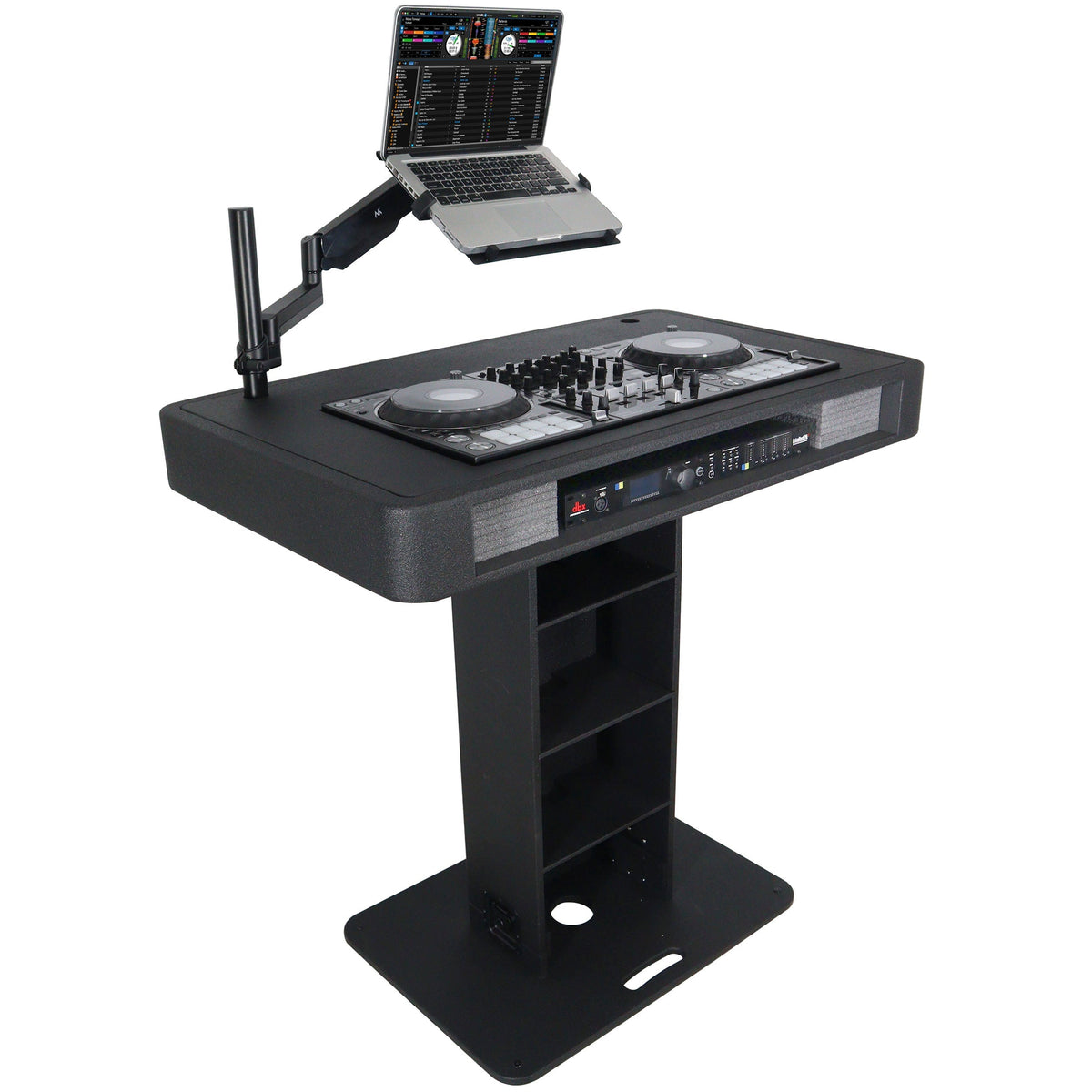 ProX XZF-DJCTBL Control Tower DJ Podium for Pioneer DDJ-REV7 XDJ-XZ FLX10 RANE Four - Black Finish - View 10 |