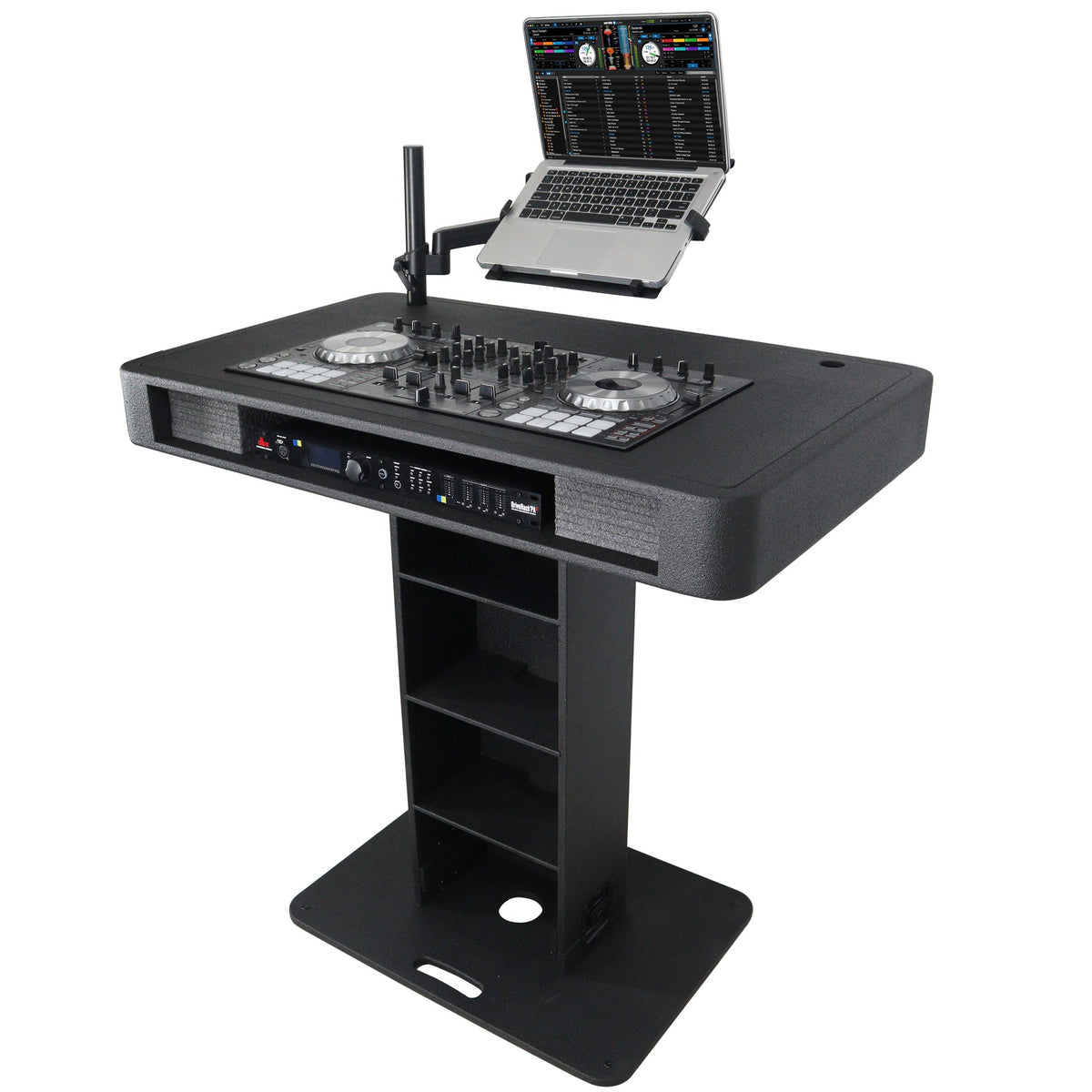 ProX XZF-DJCTBL Control Tower DJ Podium for Pioneer DDJ-REV7 XDJ-XZ FLX10 RANE Four - Black Finish - View 11 |