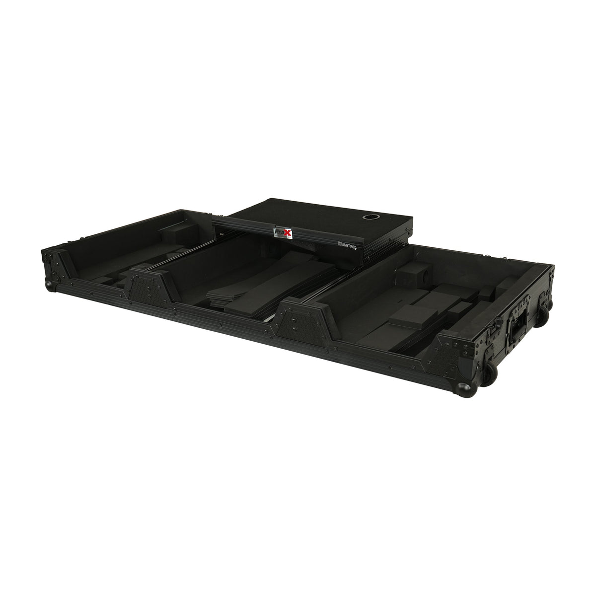 Pro X XS-CDM3KV10A9 WLTBL with Laptop Shelf and Low Profile Wheels - Black - MusicMarket