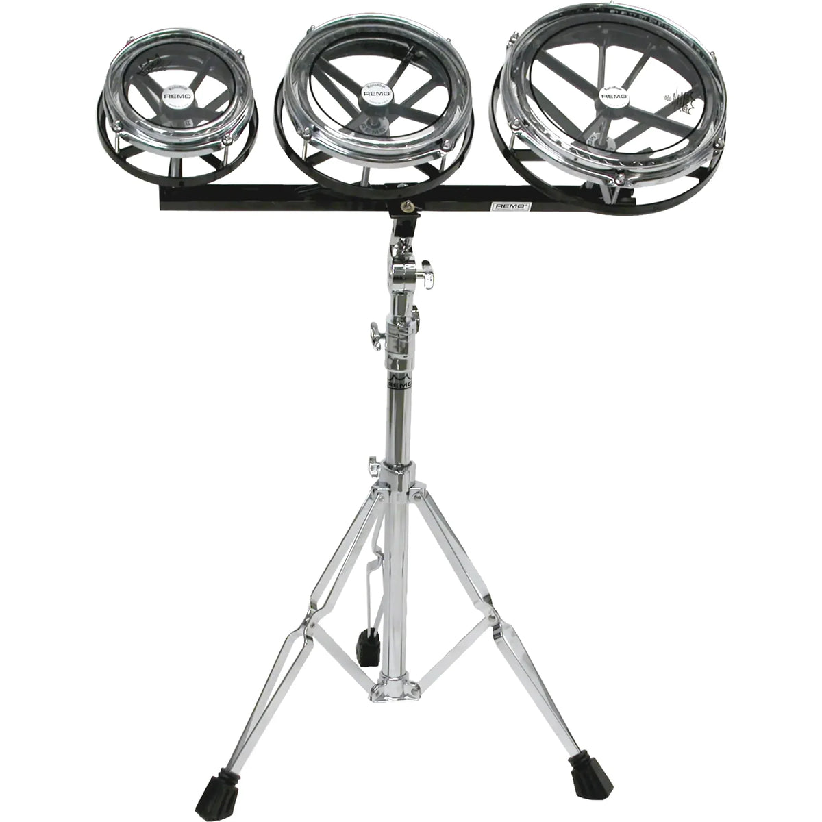 Remo ROTOTOM Set with 6, 8 and 10" Pinstripe/Clear Drumheads - MusicMarket