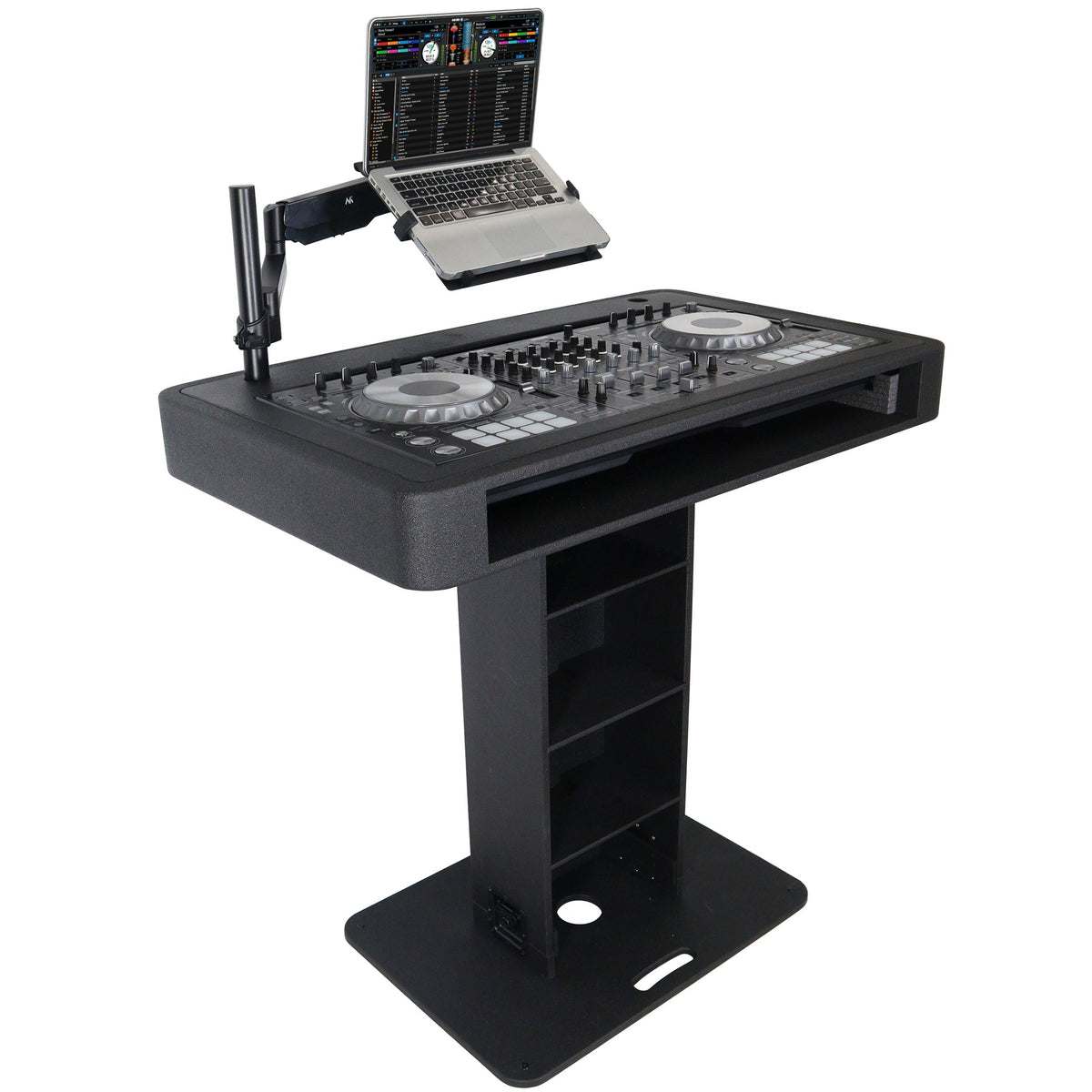 ProX XZF-DJCTBL Control Tower DJ Podium for Pioneer DDJ-REV7 XDJ-XZ FLX10 RANE Four - Black Finish - View 4 |