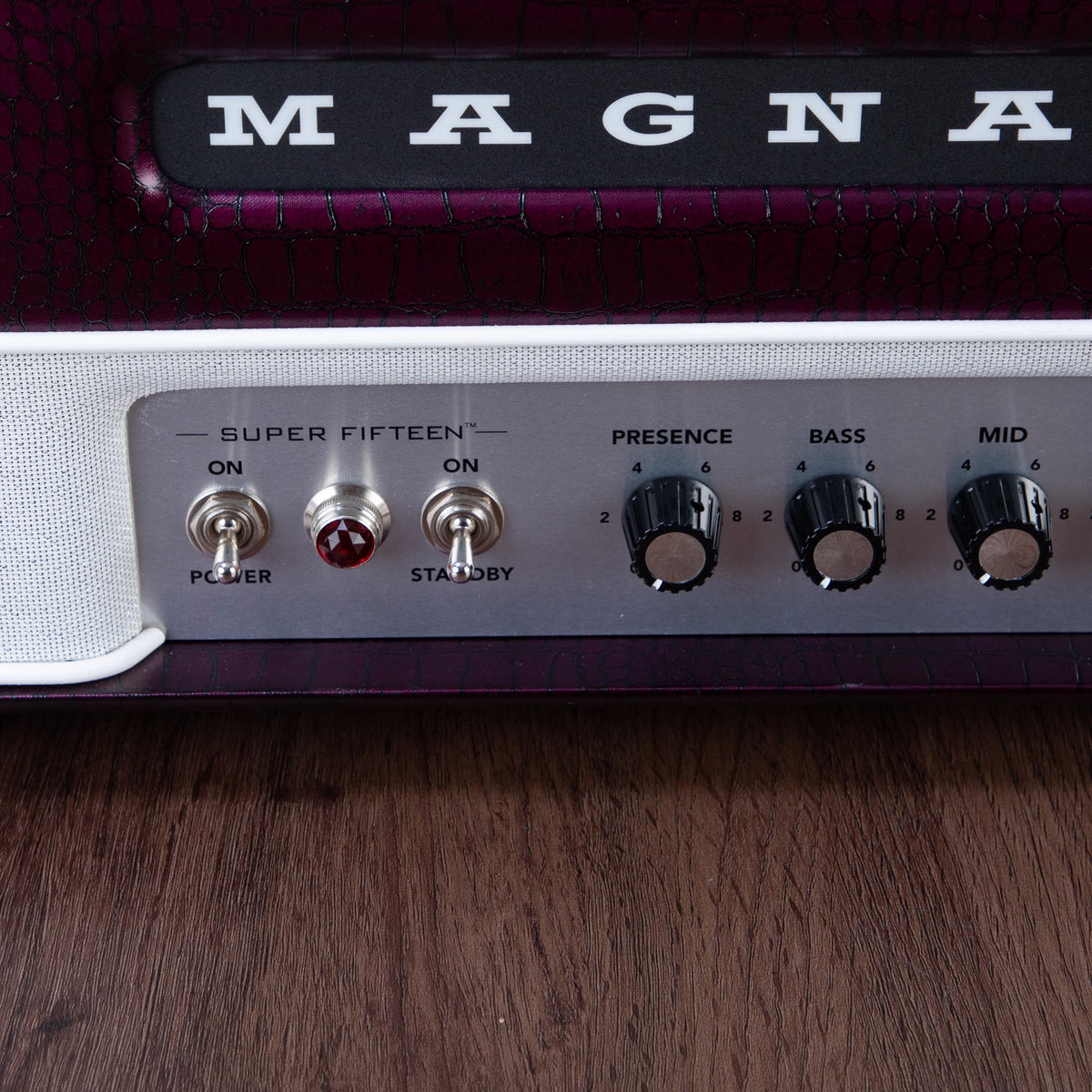 Magnatone Super Fifteen 15-Watt Tube Guitar Amplfier Head - Purple - View 2 | MusicMarket