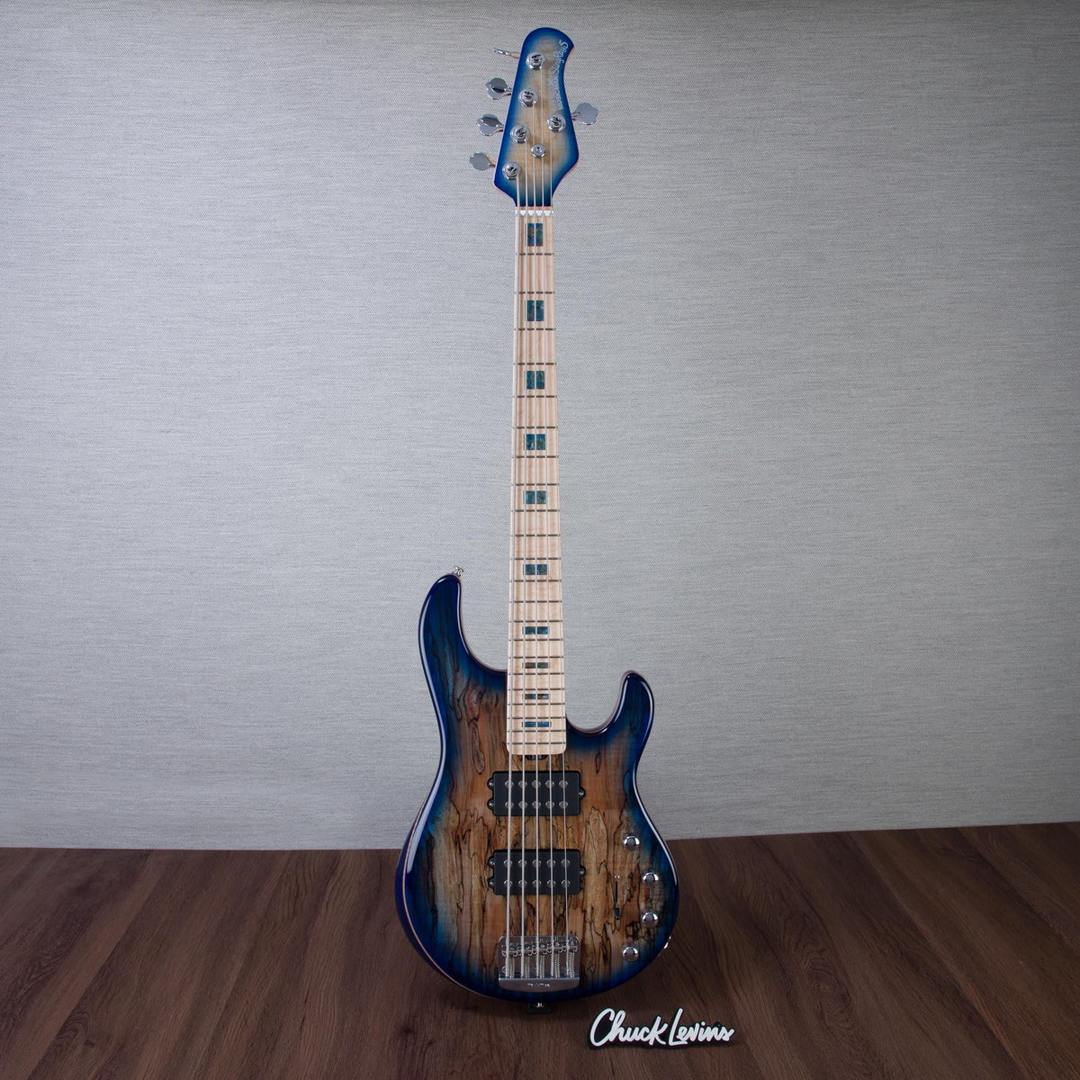 Ernie Ball Music Man Ball Family Reserve StingRay 5 HH 5-String Electric Bass Guitar - Paua Blue Burst - #F93711 -