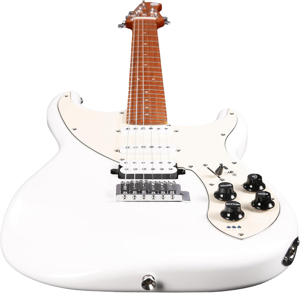 Tyma Guitars E7 Smart Guitar All-In-One Guitar - Snow Feather White - View 5 | MusicMarket
