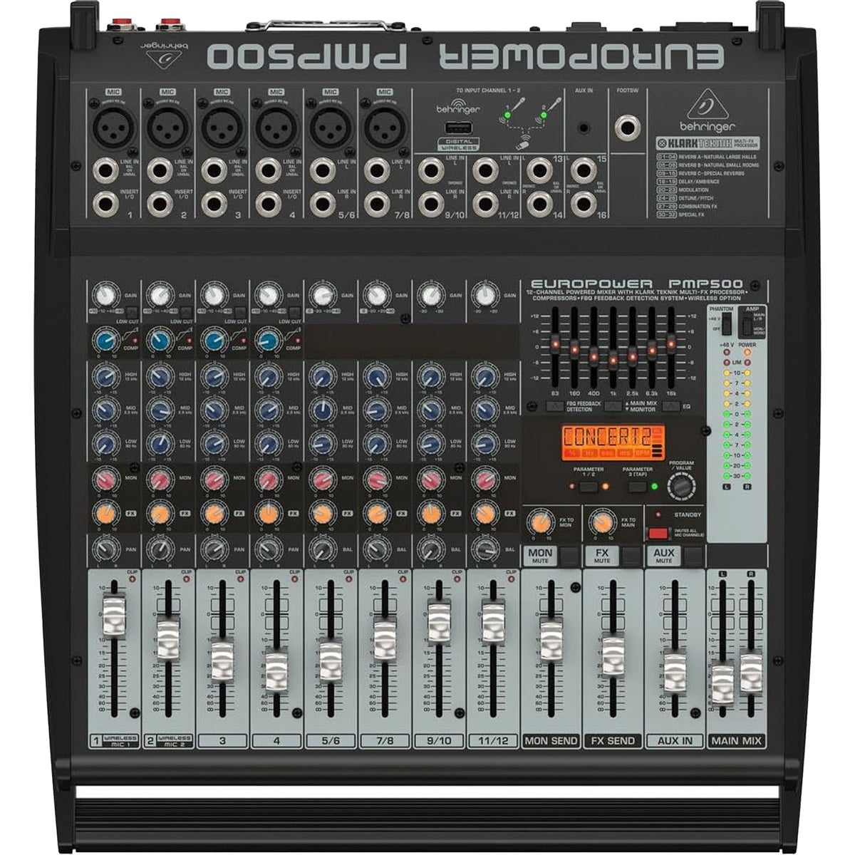 Behringer Europower PMP500 12-Channel 500W Powered Mixer - MusicMarket