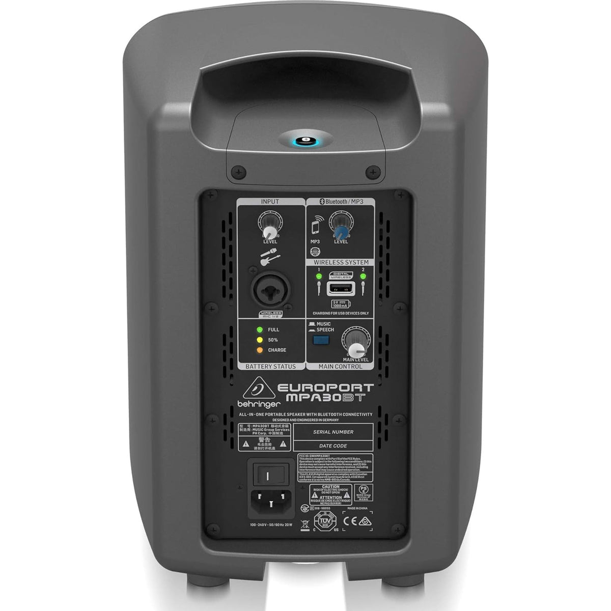 Behringer MPA40BT 40W Portable PA System - View 2 | MusicMarket