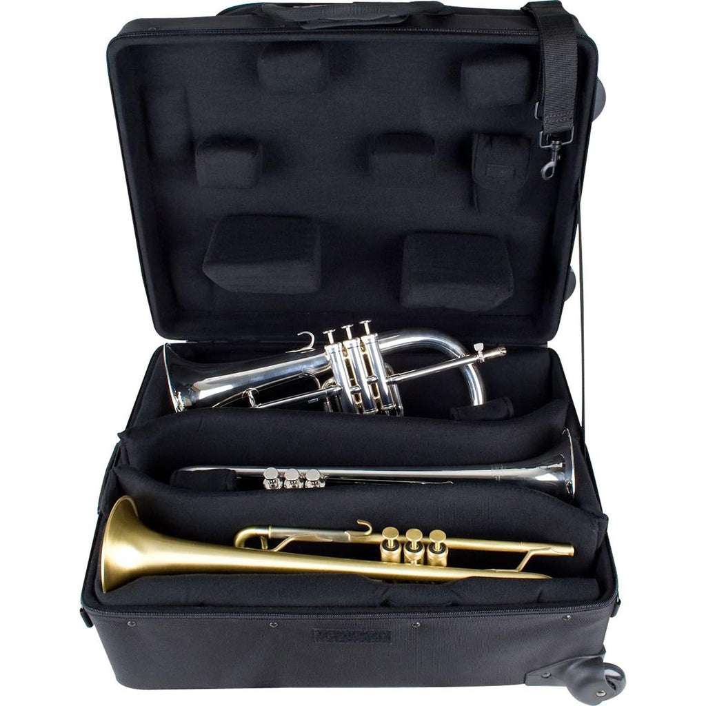 Protec IP301QWL IPAC Quad Horn Case with Wheels - Black - View 4 | MusicMarket