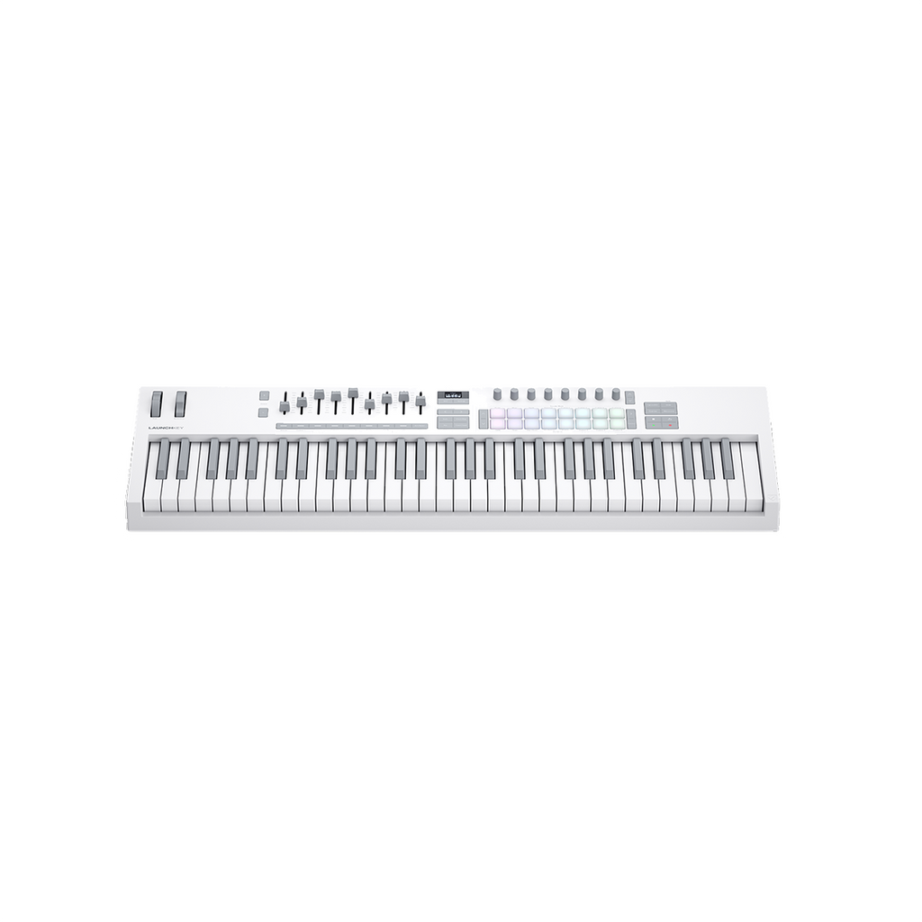 Novation Launchkey 61 MK4 61-Key MIDI Keyboard Controller - White - View 2 | MusicMarket