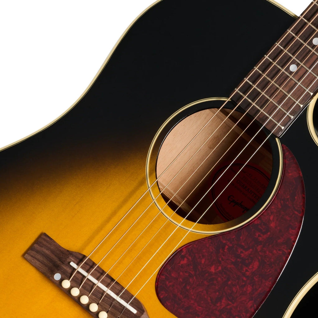 Epiphone J-45 Standard EC Acoustic Electric Guitar - Vintage Sunburst - View 7 | MusicMarket