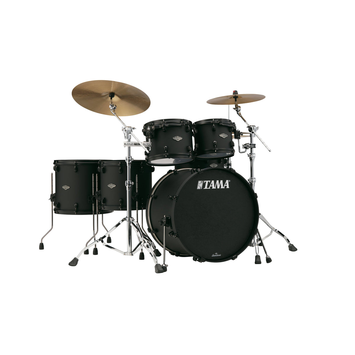 Tama Starclassic Performer 5-Piece Shell Pack with 22-Inch Kick - Flat Black - MusicMarket