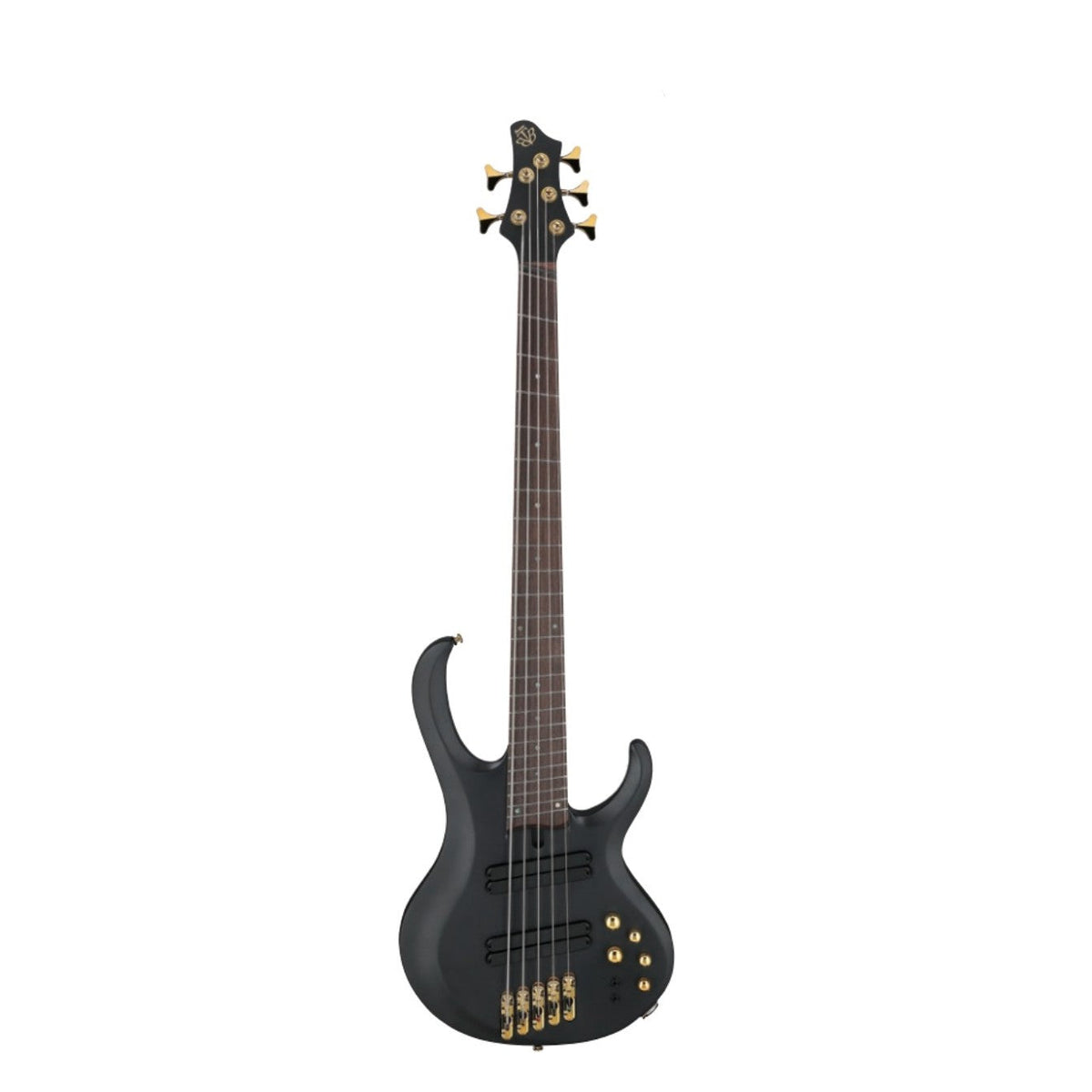 Ibanez BTB605LM 5-String Multi Scale Electric Bass Guitar - Black Flat - MusicMarket