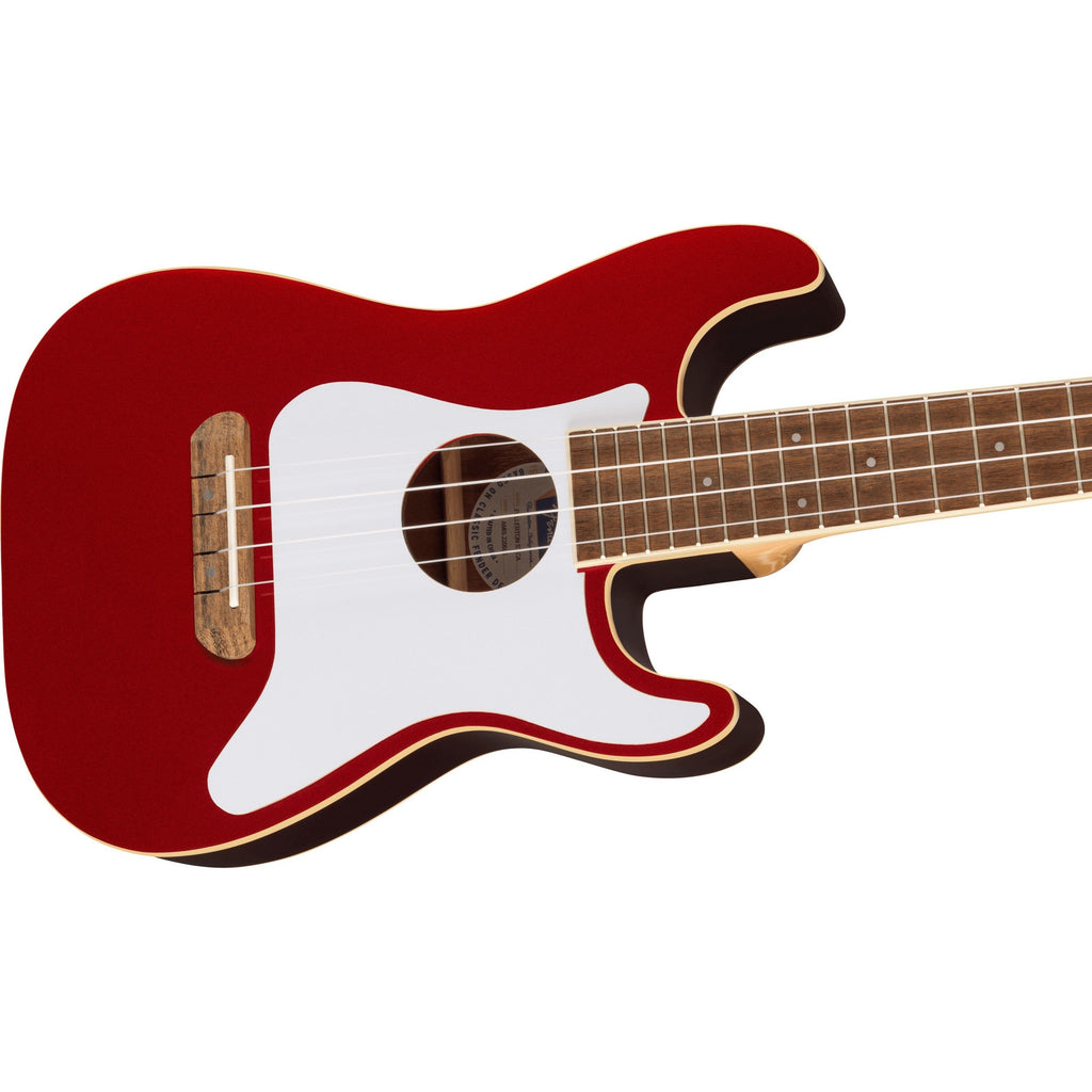Fender Fullerton Strat Ukulele - Candy Apple Red - View 3 | MusicMarket