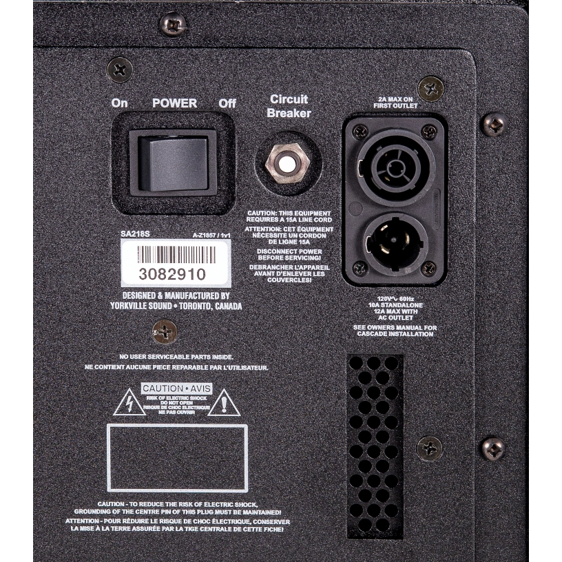 Yorkville SA218S Synergy Series 2 x 18-Inch Powered Sub - View 6 | MusicMarket