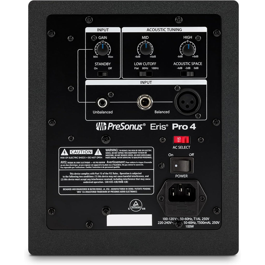 PreSonus Eris Pro 4 Powered 4.5" 80W High-Definition Coaxial Studio Monitor - View 3 | MusicMarket