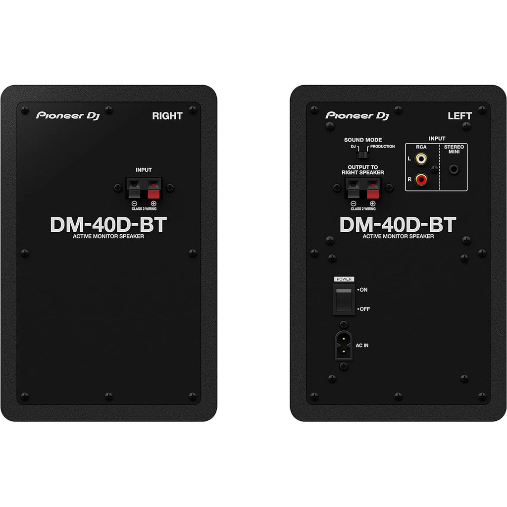 Pioneer DJ DM-40D-BT 4” Desktop Active Monitor Speaker with Bluetooth - Black - View 3 | MusicMarket