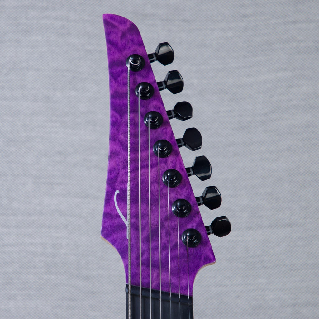 Legator N7FSS Ninja Super Shred Multiscale 7-String Electric Guitar - Satin Purple QM - #IM25090095 - View 3 |
