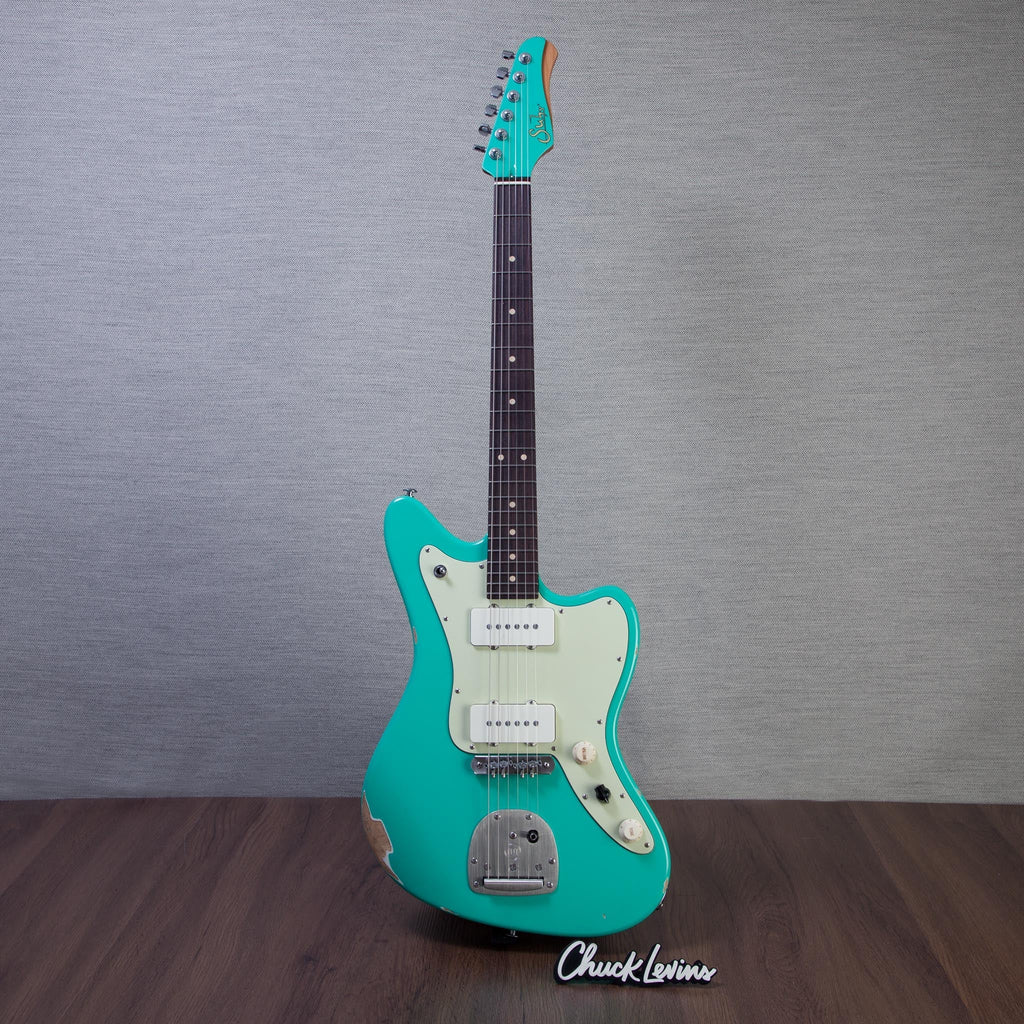 Suhr Limited Edition Classic JM Antique Funk Electric Guitar - Surf Green - #89445 - View 2 | MusicMarket