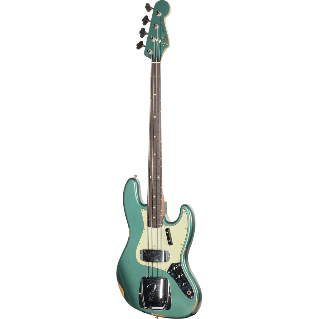 Fender Custom Shop 64 Jazz Bass Guitar Relic - Sherwood Green Metallic - View 3 | MusicMarket