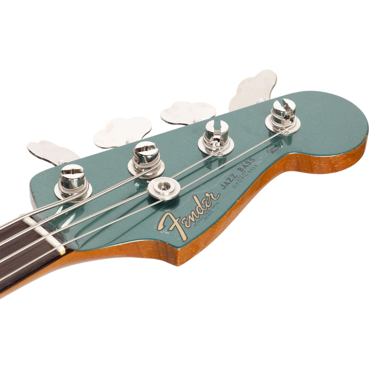 Fender Custom Shop 64 Jazz Bass Guitar Relic - Sherwood Green Metallic - View 9 | MusicMarket