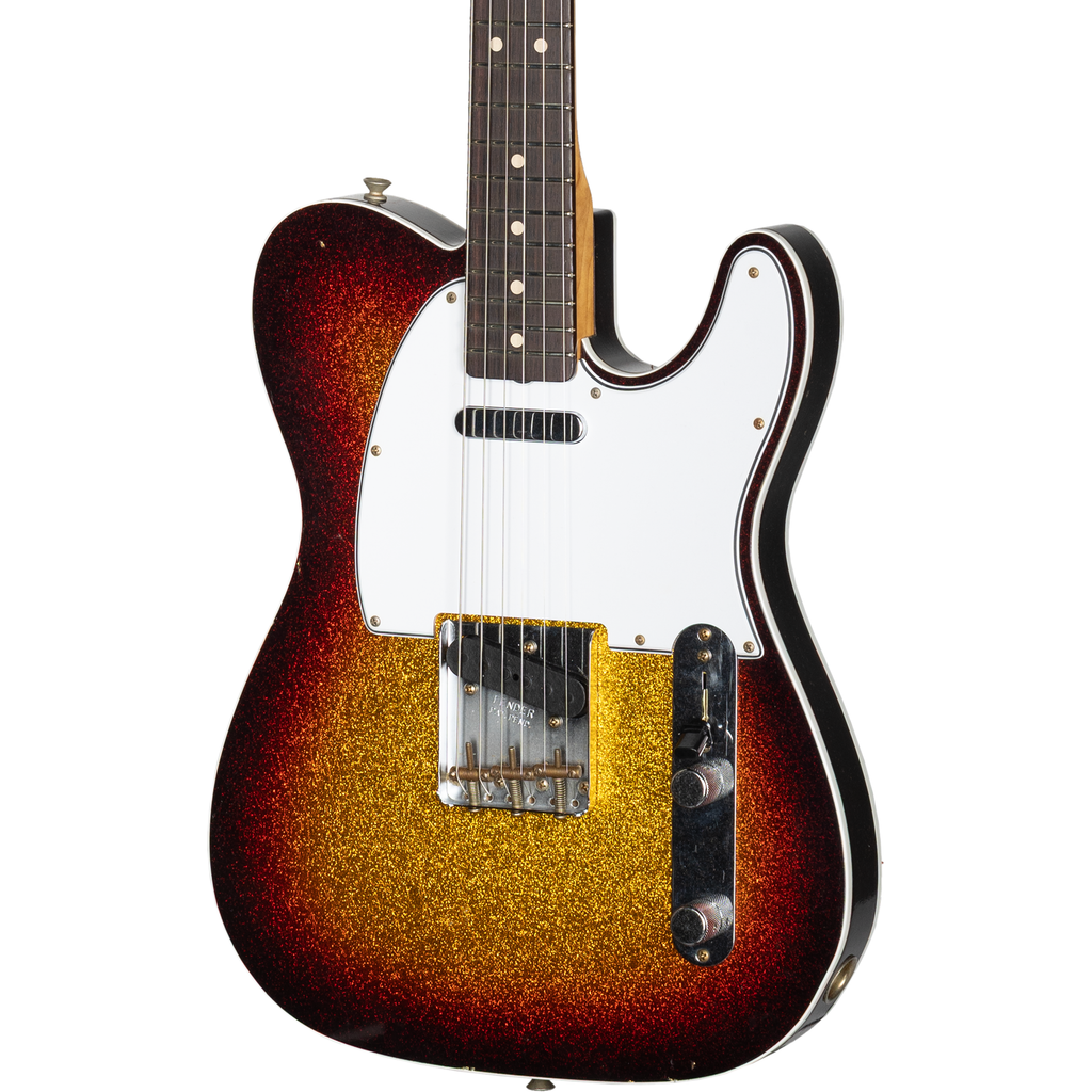 Fender Custom Shop Limited Edition 1960 Tele Custom Journeyman Relic - 3 Tone Sunburst Sparkle - View 5 | MusicMarket