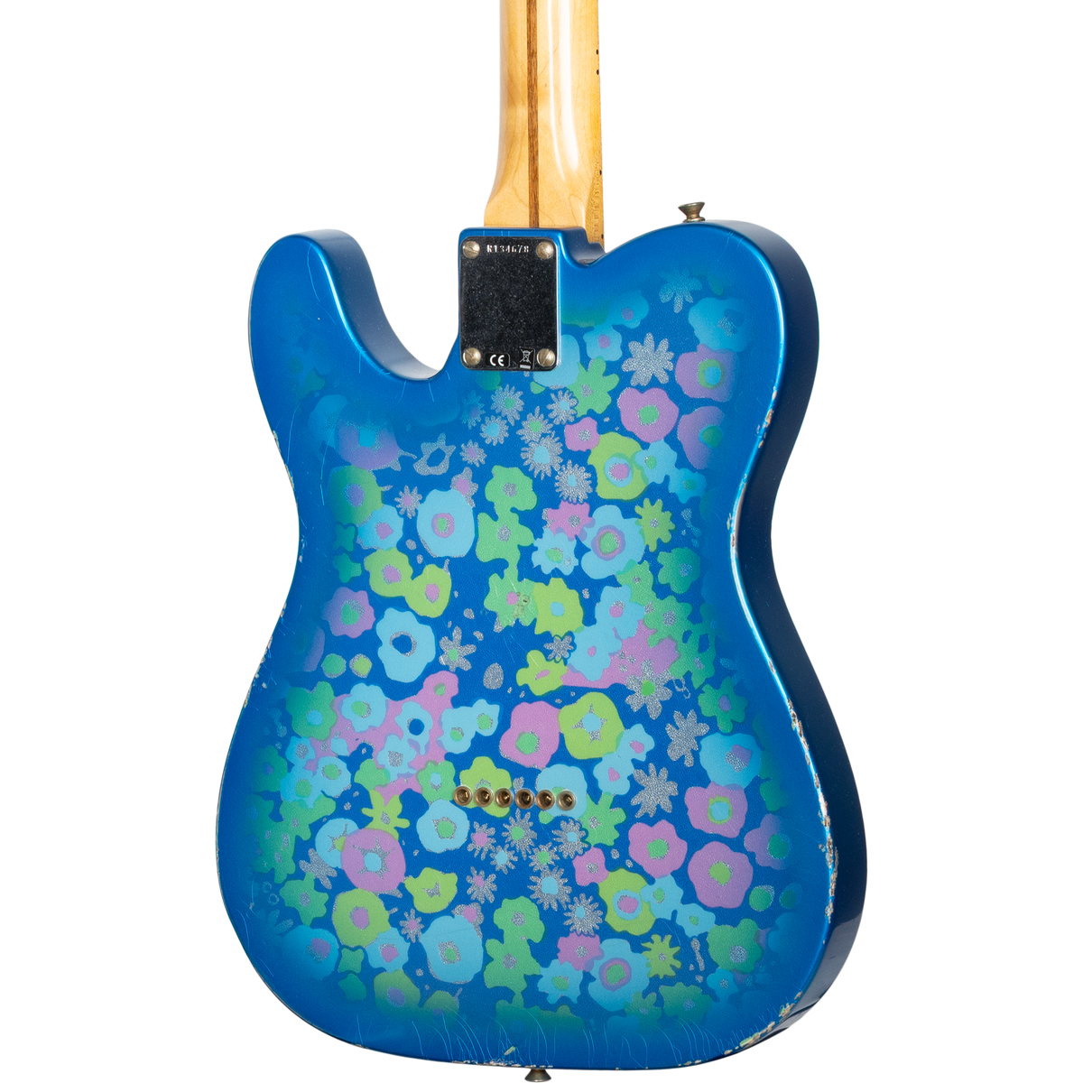 Fender Custom Shop 50's Esquire Relic Electric Guitar - Blue Floral - View 9 | MusicMarket