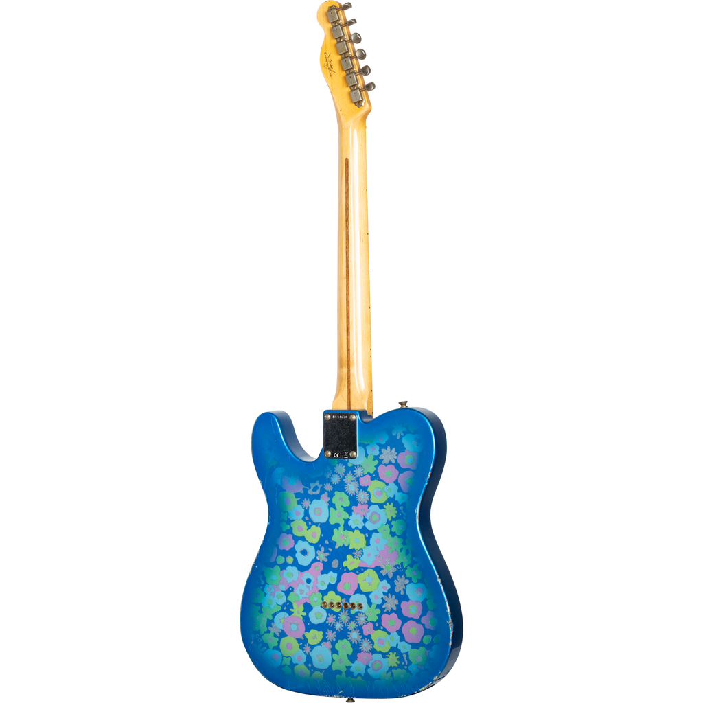 Fender Custom Shop 50's Esquire Relic Electric Guitar - Blue Floral - View 8 | MusicMarket