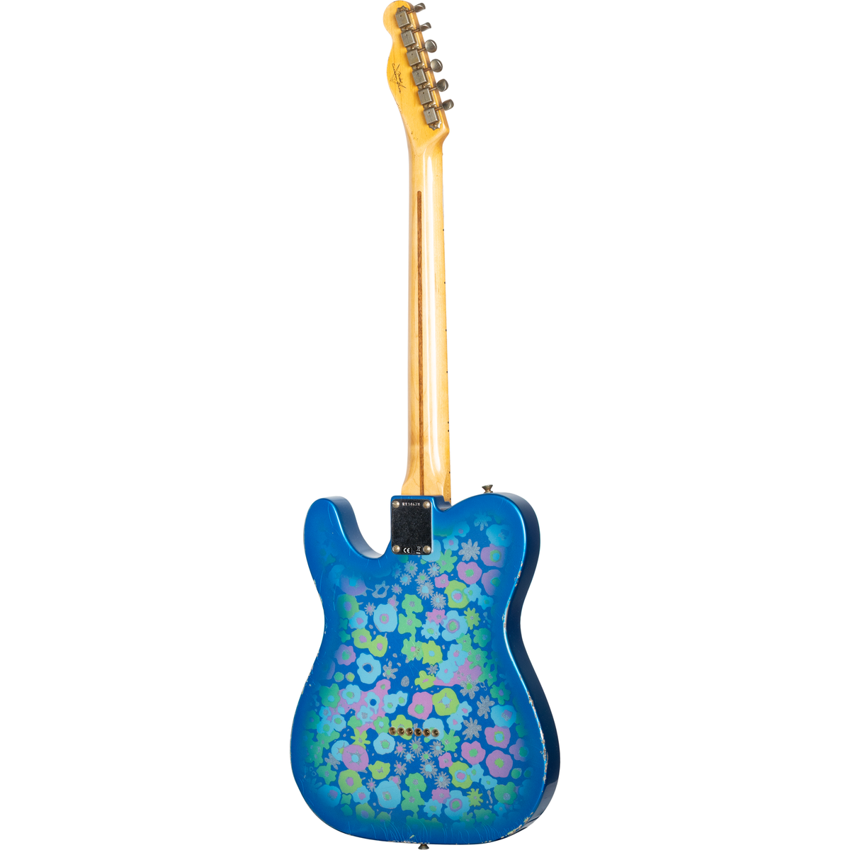 Fender Custom Shop 50's Esquire Relic Electric Guitar - Blue Floral - View 8 | MusicMarket