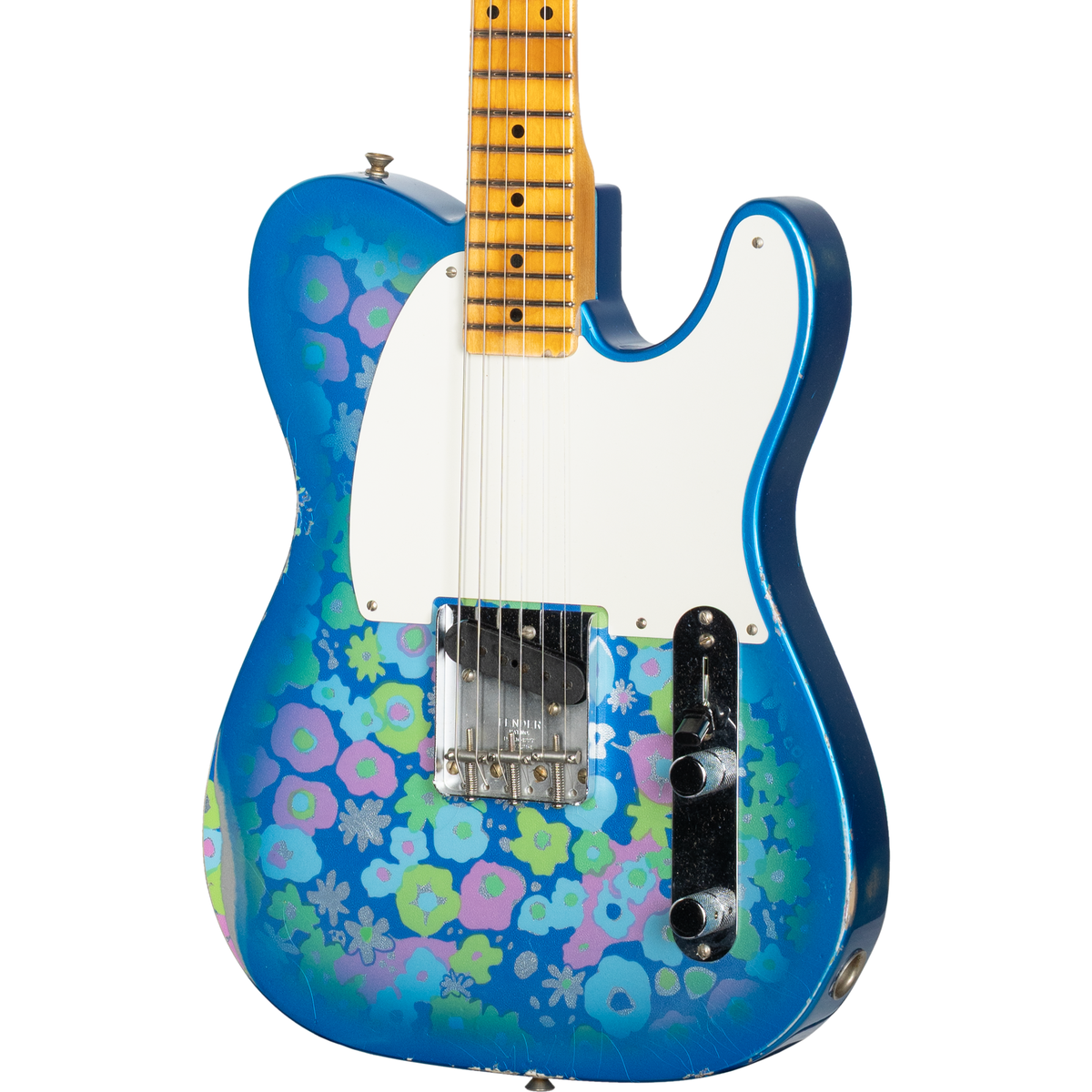 Fender Custom Shop 50's Esquire Relic Electric Guitar - Blue Floral - View 10 | MusicMarket