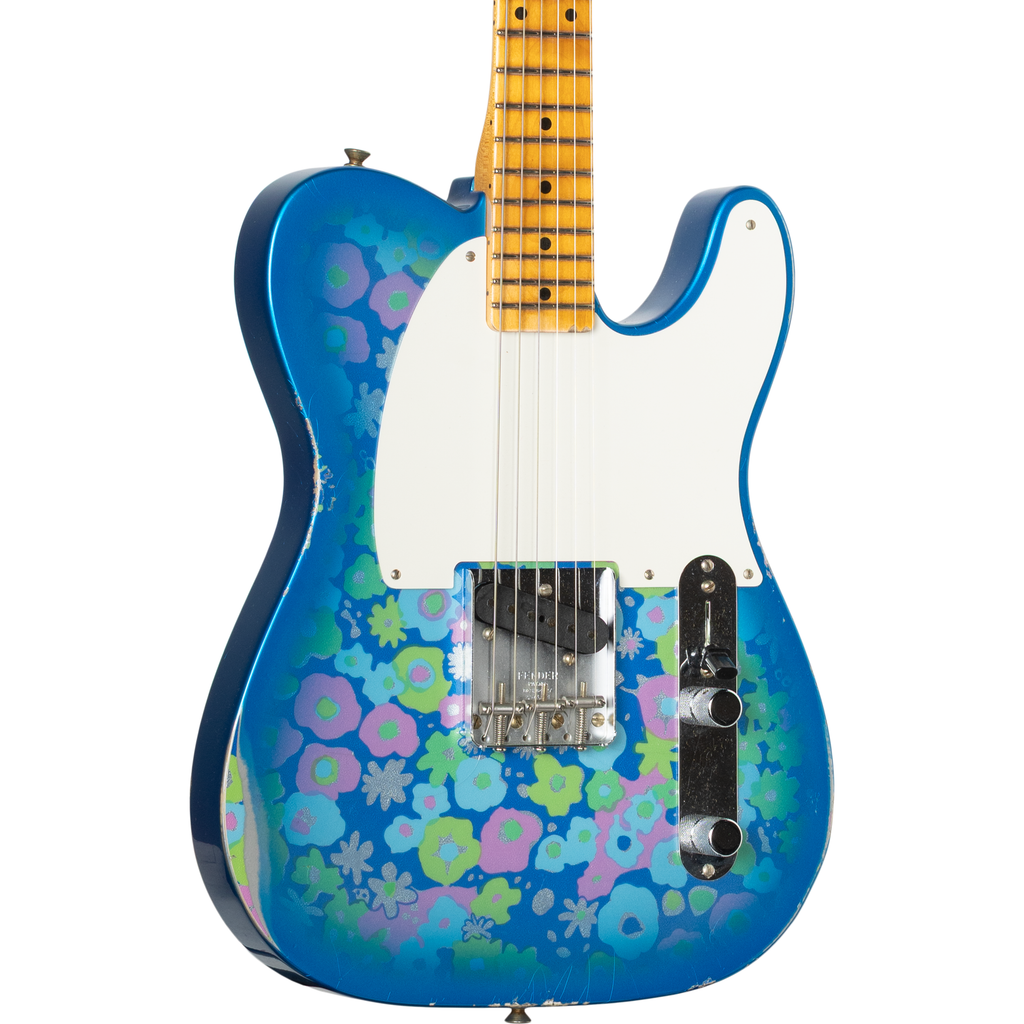 Fender Custom Shop 50's Esquire Relic Electric Guitar - Blue Floral - View 11 | MusicMarket