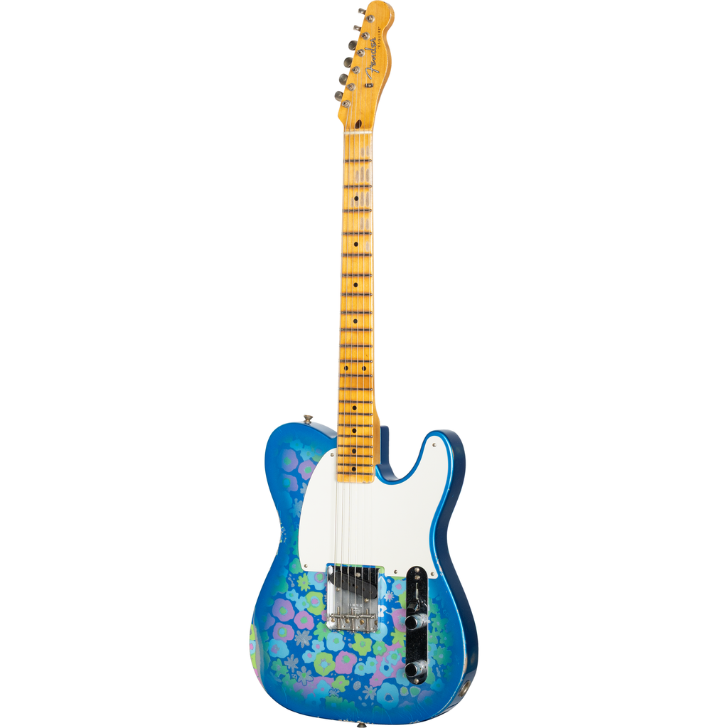Fender Custom Shop 50's Esquire Relic Electric Guitar - Blue Floral - View 5 | MusicMarket